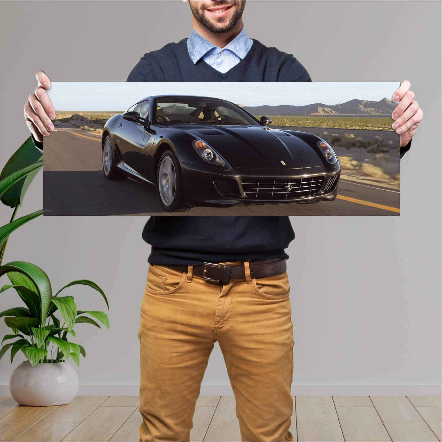 Cuadro grande 30x80cm 2006 ferrari 599 gtb fiorano 397 Ferrari