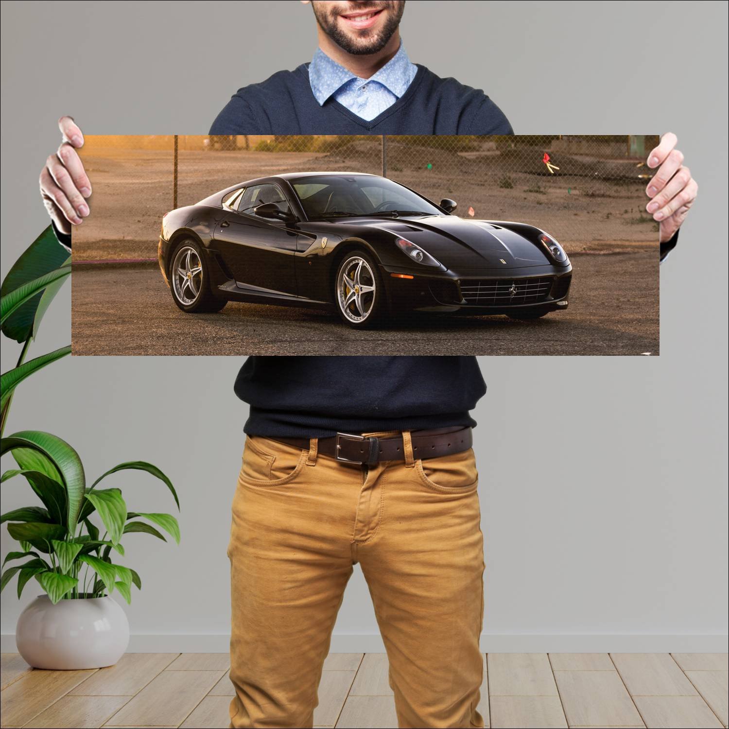 Cuadro grande 30x80cm 2006 ferrari 599 gtb fiorano 400 Ferrari