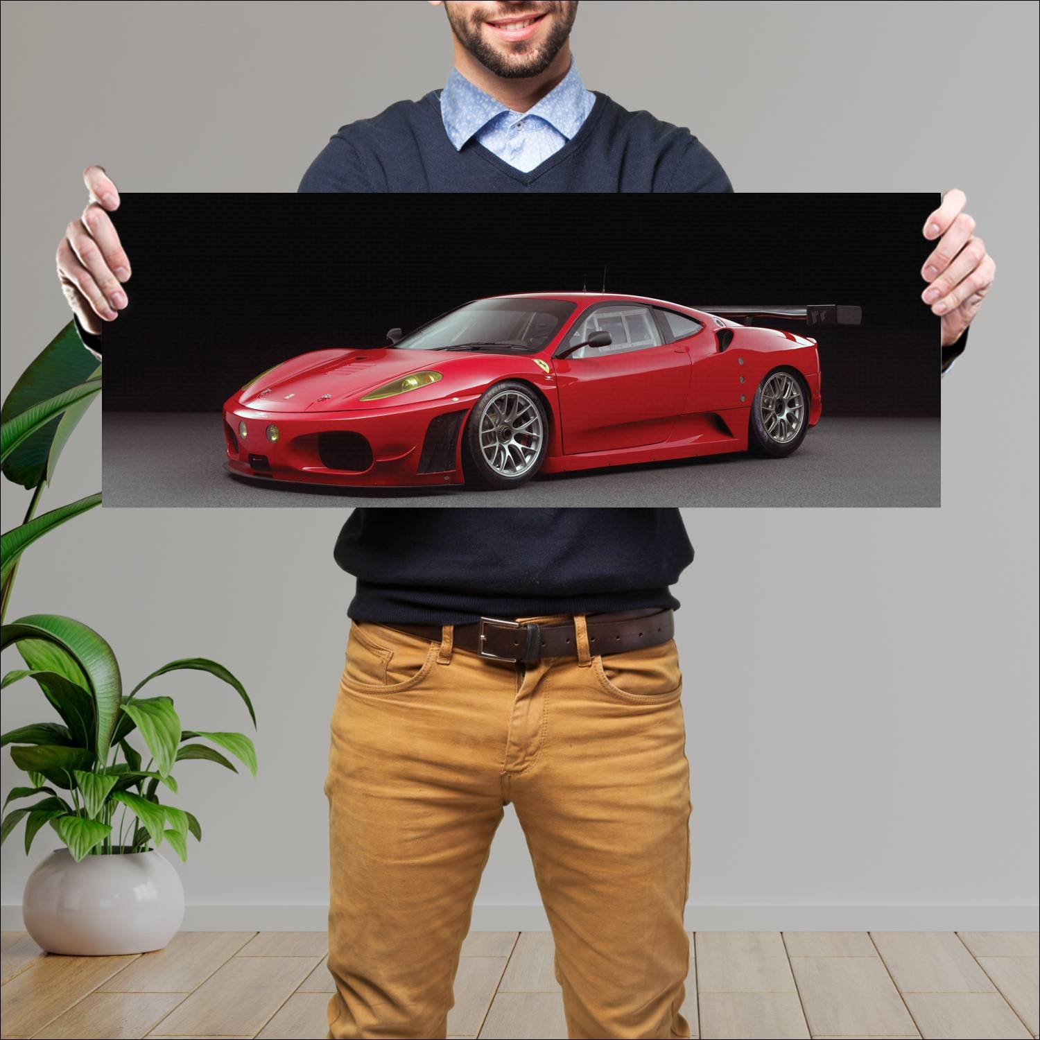 Cuadro grande 30x80cm 2006 ferrari f430 gtc auto 402 Ferrari