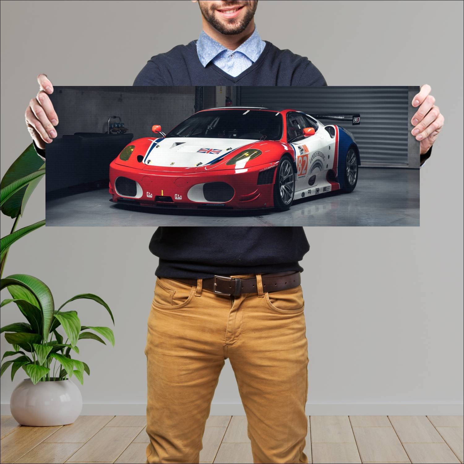Cuadro grande 30x80cm 2006 ferrari f430 gtc auto 403 Ferrari