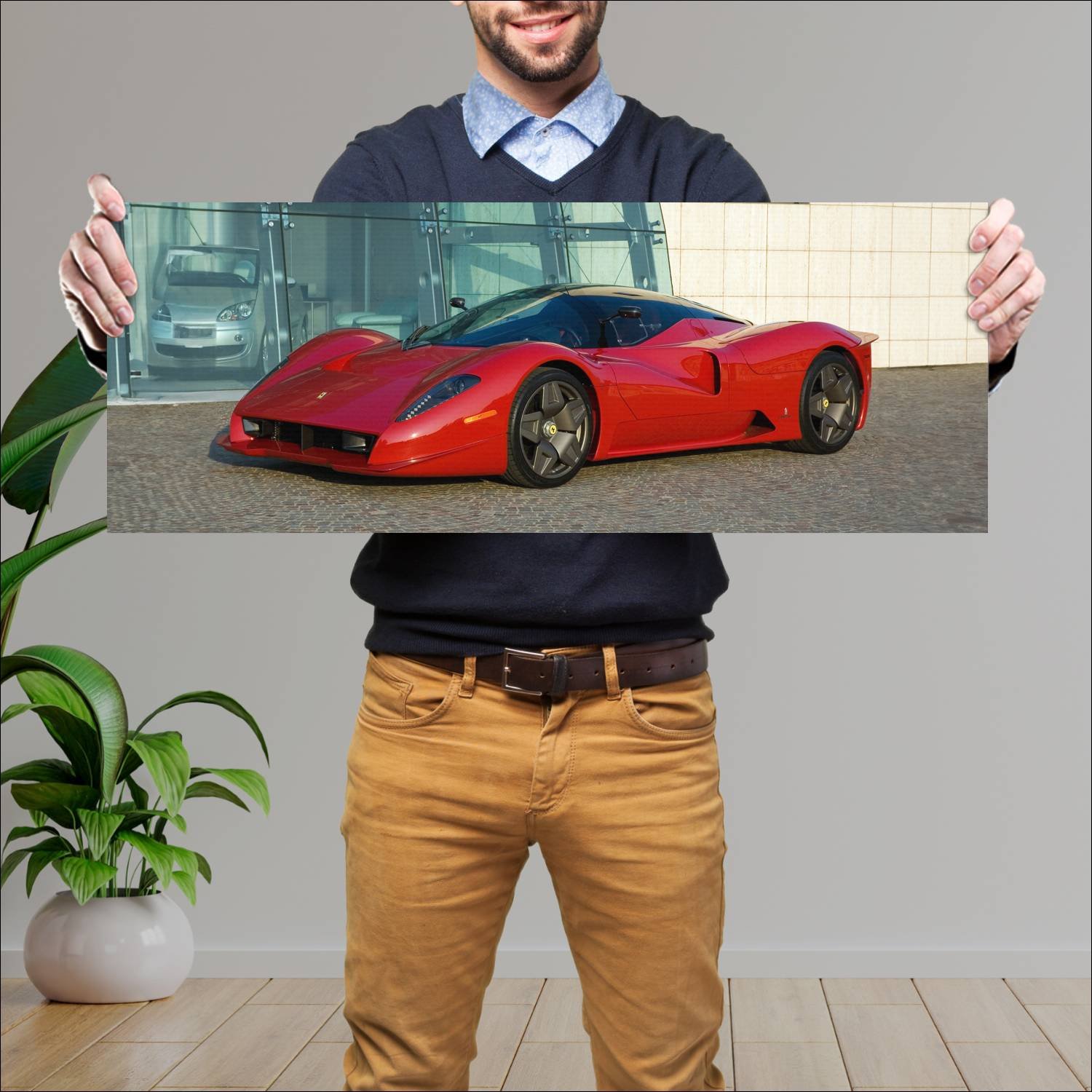 Cuadro grande 30x80cm 2006 ferrari p4 5 by pininfa 404 Ferrari