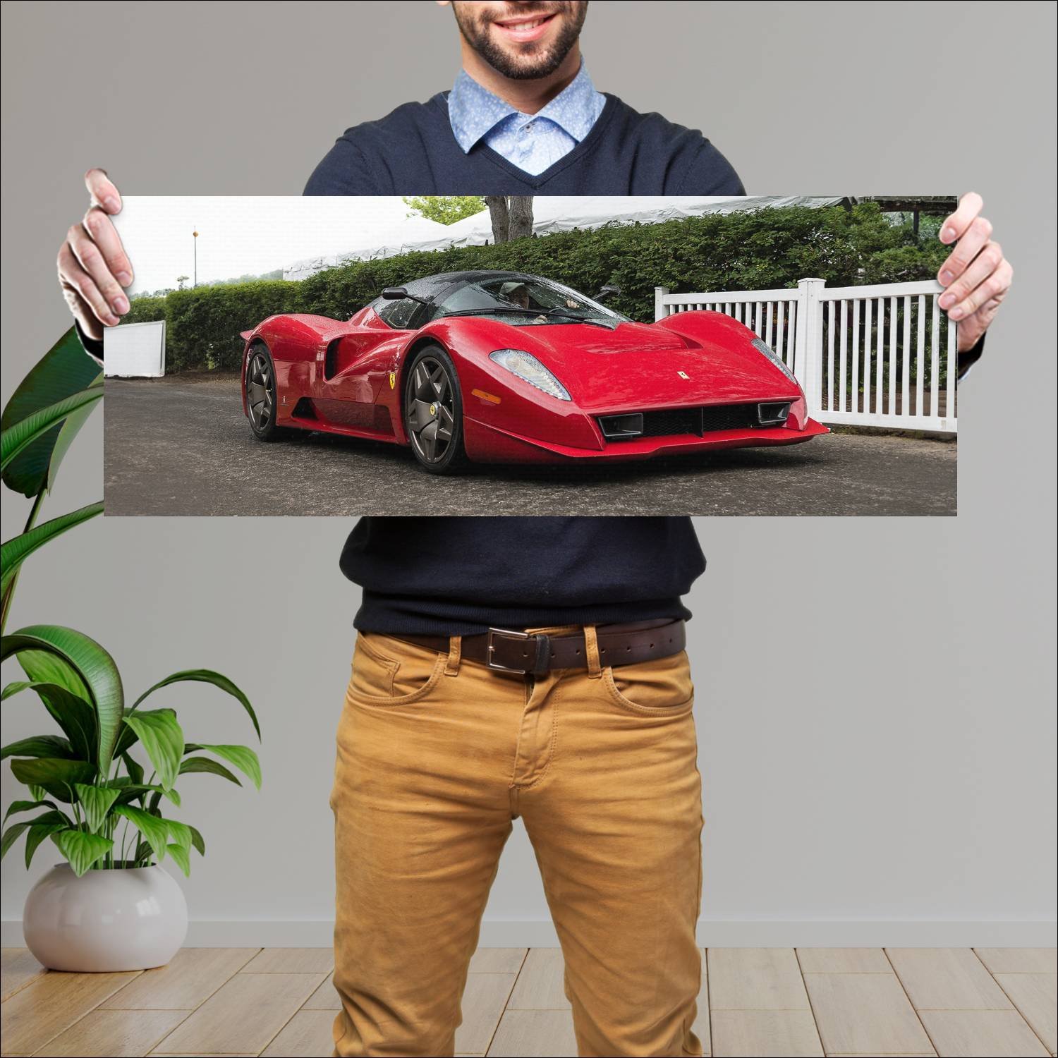 Cuadro grande 30x80cm 2006 ferrari p4 5 by pininfa 405 Ferrari