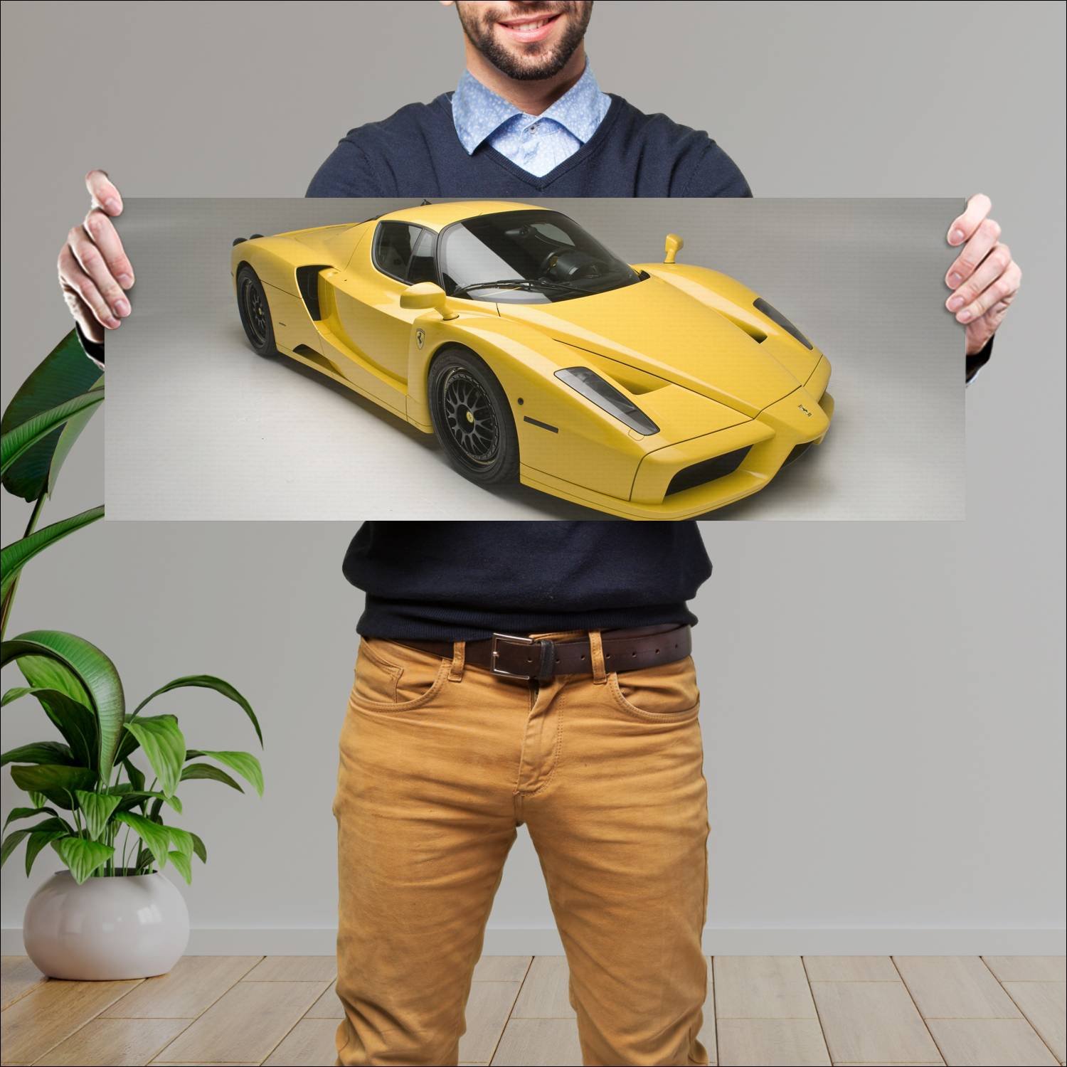 Cuadro grande 30x80cm 2008 ferrari enzo by edo com 406 Ferrari