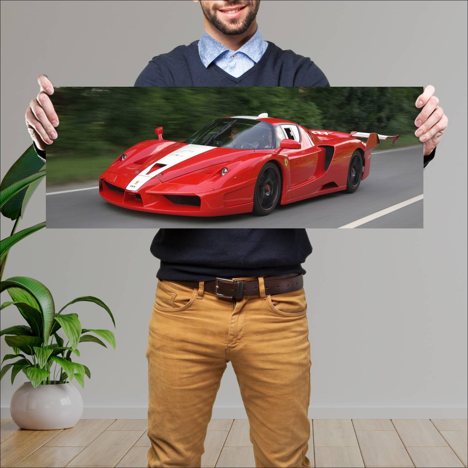 Cuadro grande 30x80cm 2008 ferrari fxx by edo comp 407 Ferrari