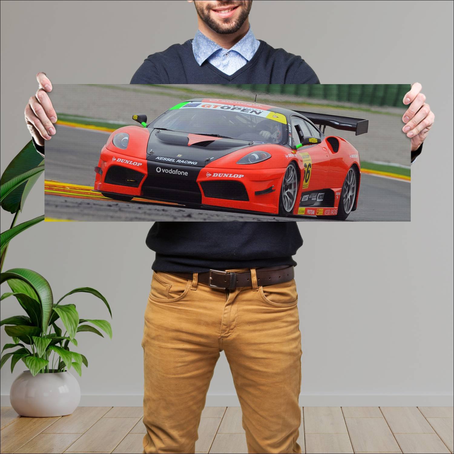 Cuadro grande 30x80cm 2009 ferrari 430 scuderia gt 410 Ferrari