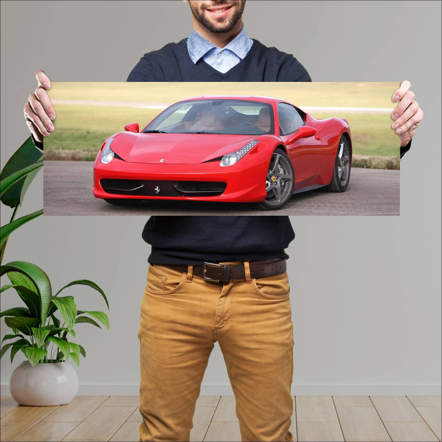 Cuadro grande 30x80cm 2009 ferrari 458 italia Ferrari