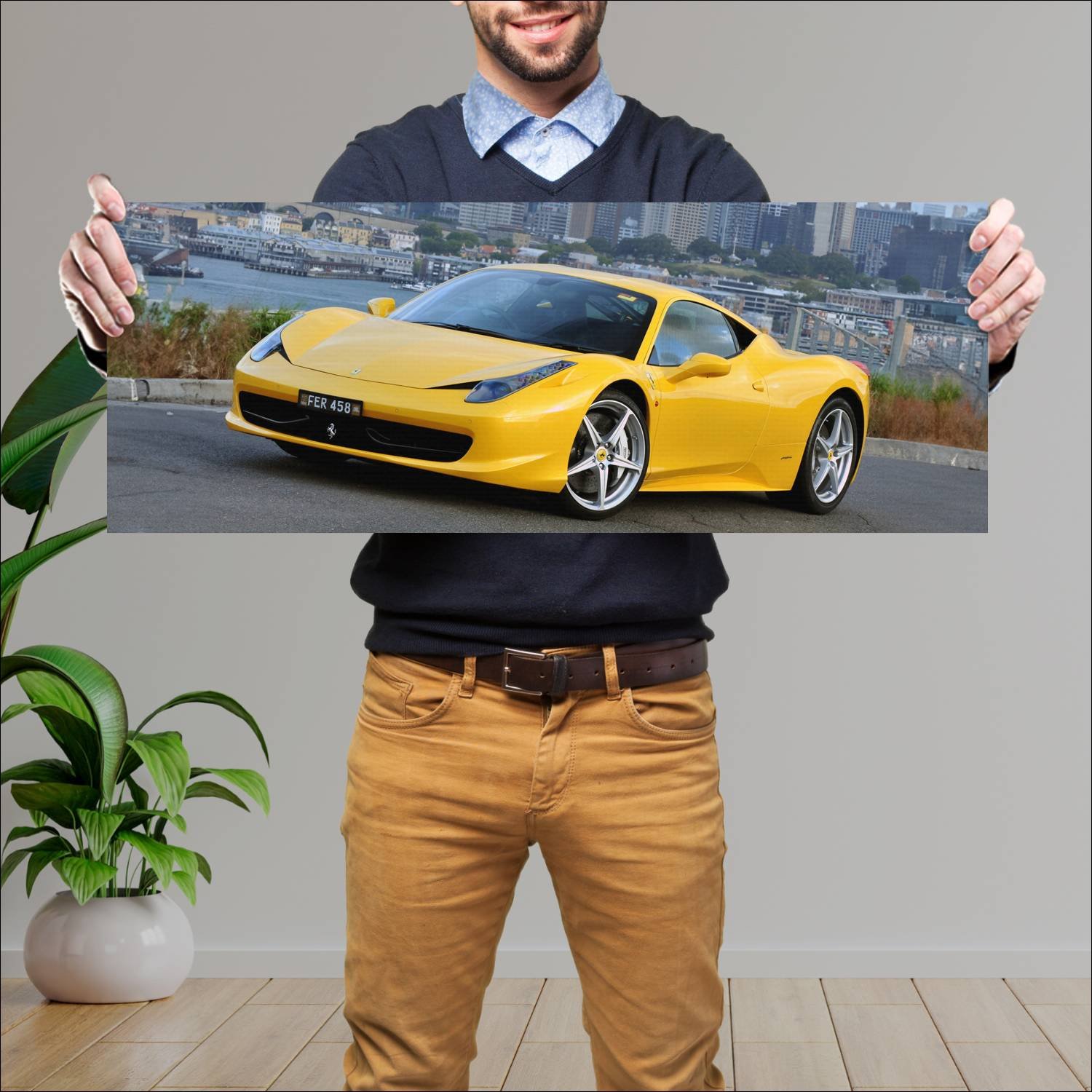 Cuadro grande 30x80cm 2009 ferrari 458 italia au 7 413 Ferrari