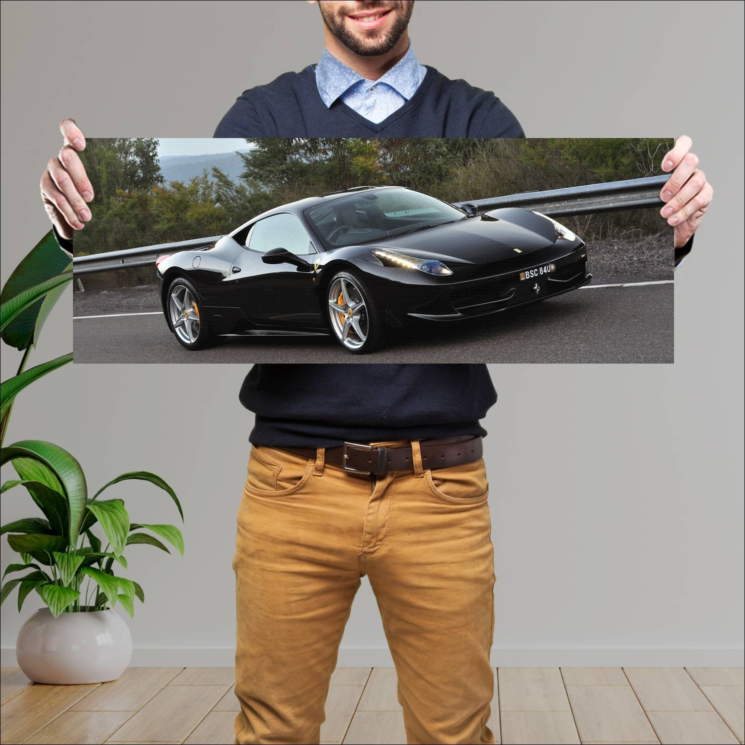 Cuadro grande 30x80cm 2009 ferrari 458 italia au 7 414 Ferrari
