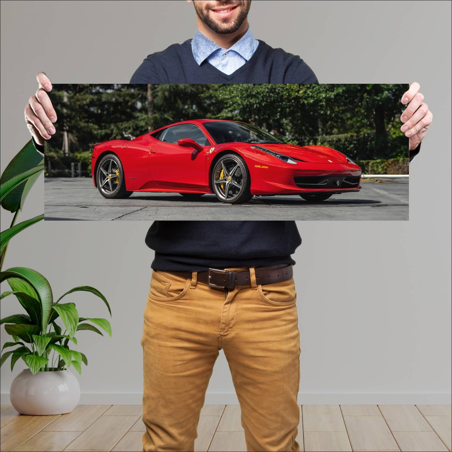Cuadro grande 30x80cm 2009 ferrari 458 italia us 1 415 Ferrari