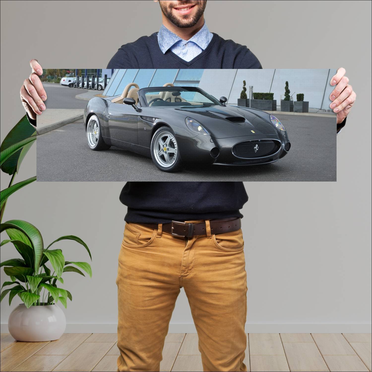 Cuadro grande 30x80cm 2009 ferrari 550 gtz barchet 416 Ferrari