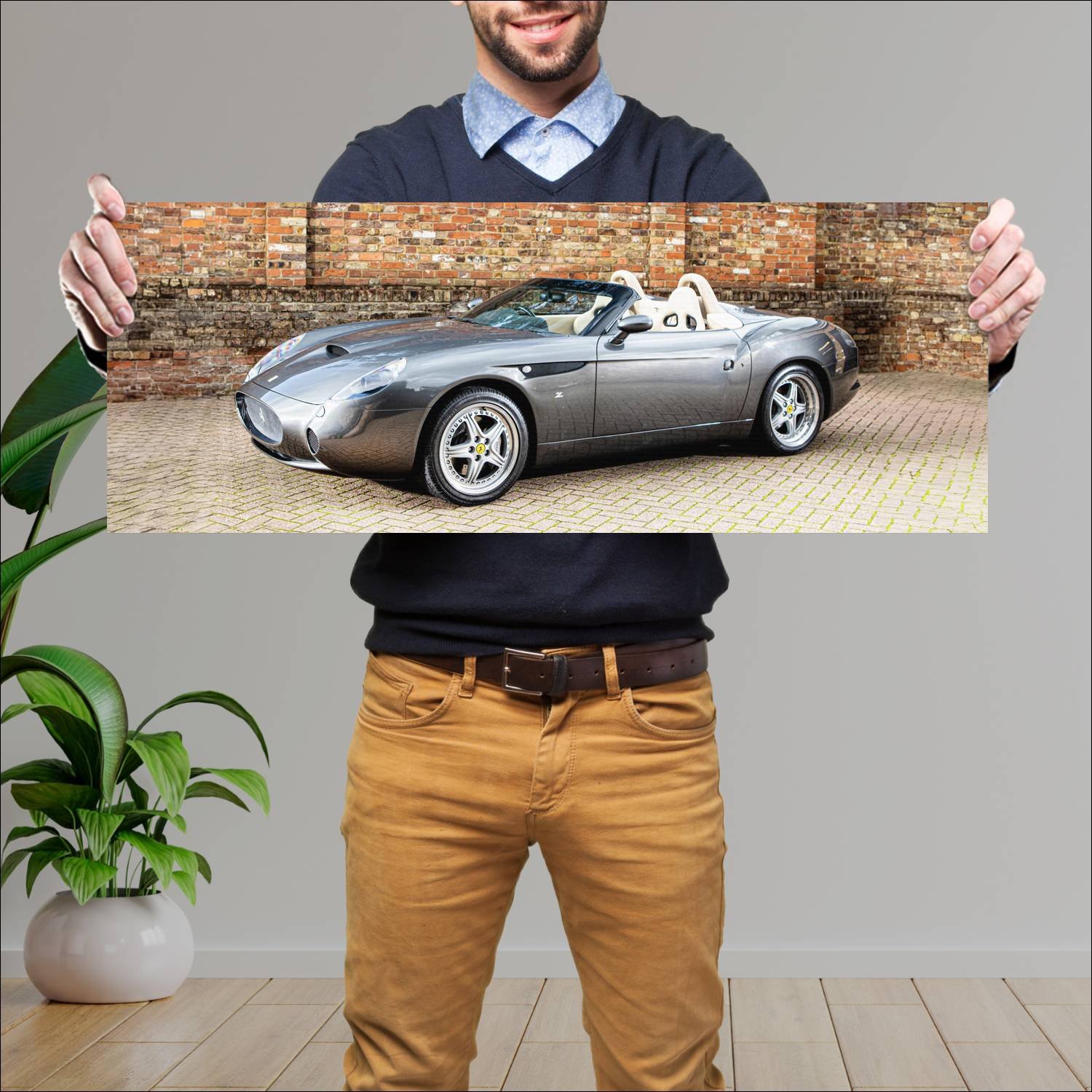 Cuadro grande 30x80cm 2009 ferrari 550 gtz barchet 417 Ferrari