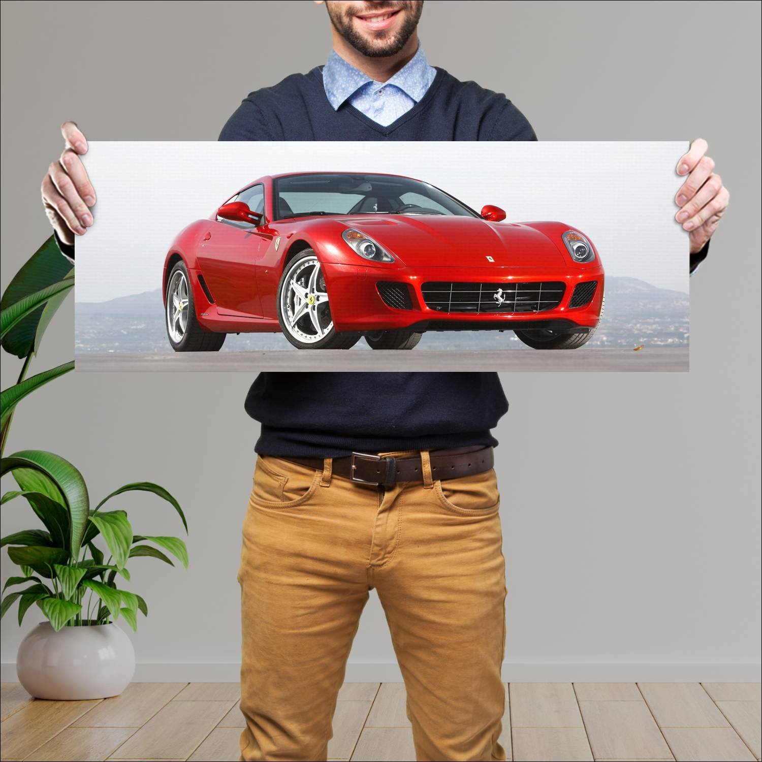 Cuadro grande 30x80cm 2009 ferrari 599 gtb fiorano 418 Ferrari