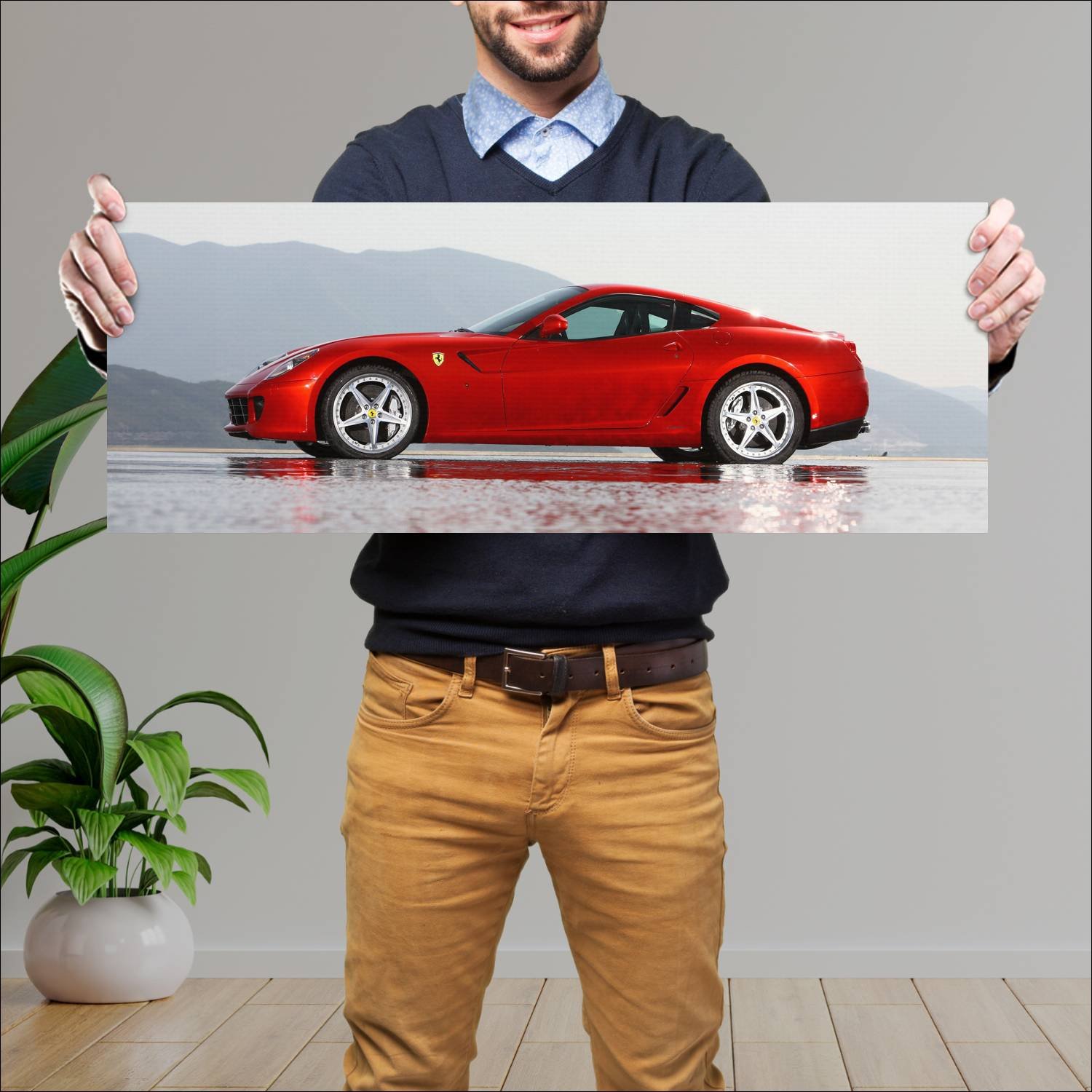 Cuadro grande 30x80cm 2009 ferrari 599 gtb fiorano 419 Ferrari