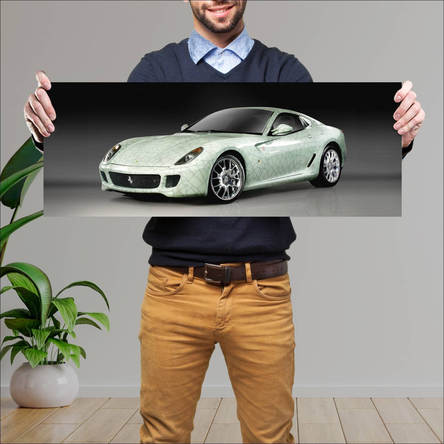 Cuadro grande 30x80cm 2009 ferrari 599 gtb fiorano 420 Ferrari