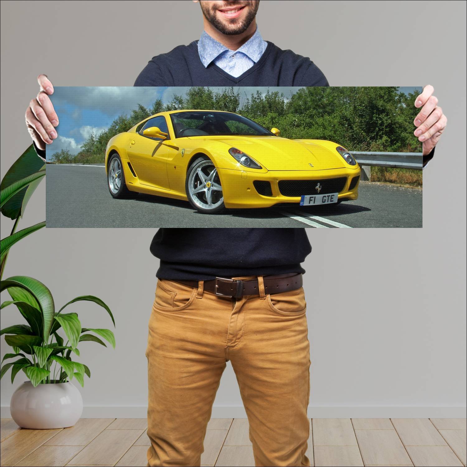 Cuadro grande 30x80cm 2009 ferrari 599 gtb fiorano 421 Ferrari