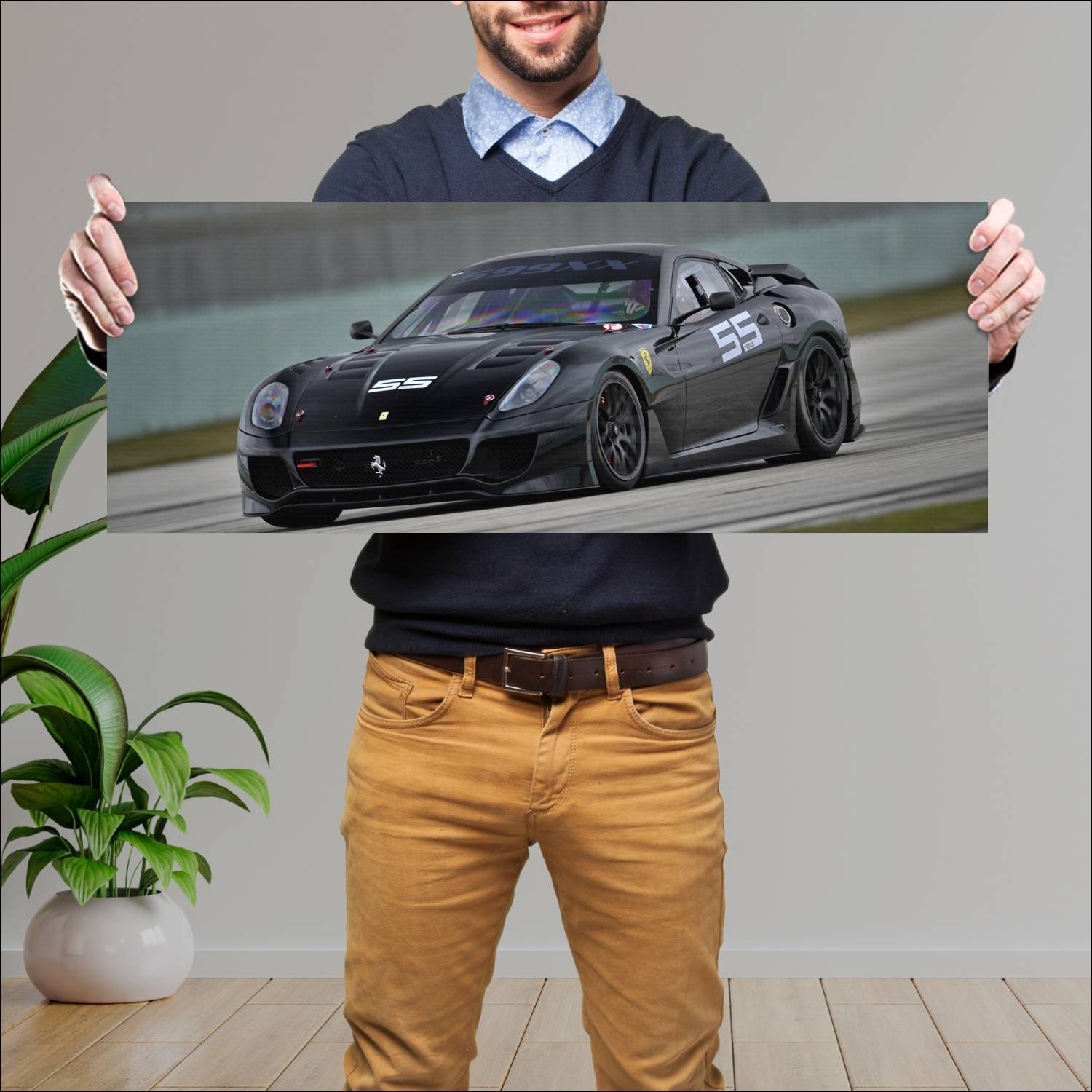 Cuadro grande 30x80cm 2009 ferrari 599xx auto 423 Ferrari