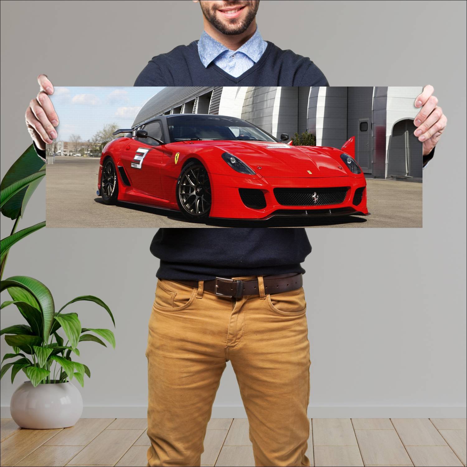 Cuadro grande 30x80cm 2009 ferrari 599xx auto 424 Ferrari