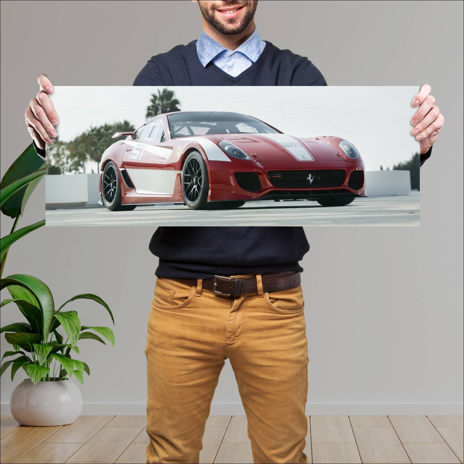 Cuadro grande 30x80cm 2009 ferrari 599xx auto 425 Ferrari