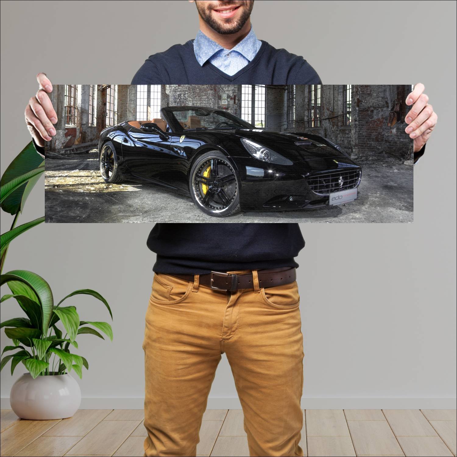 Cuadro grande 30x80cm 2009 ferrari california by e 429 Ferrari