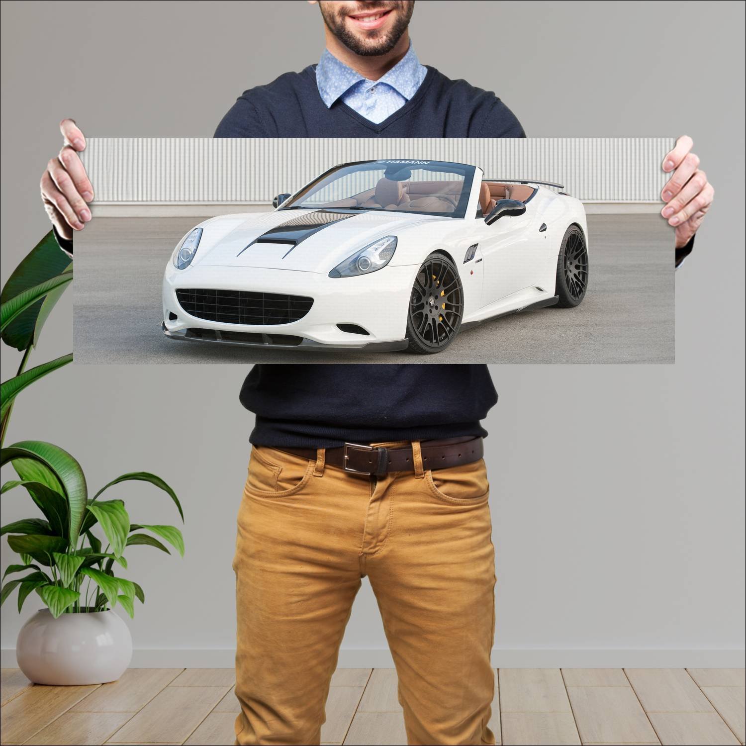 Cuadro grande 30x80cm 2009 ferrari california by h 430 Ferrari