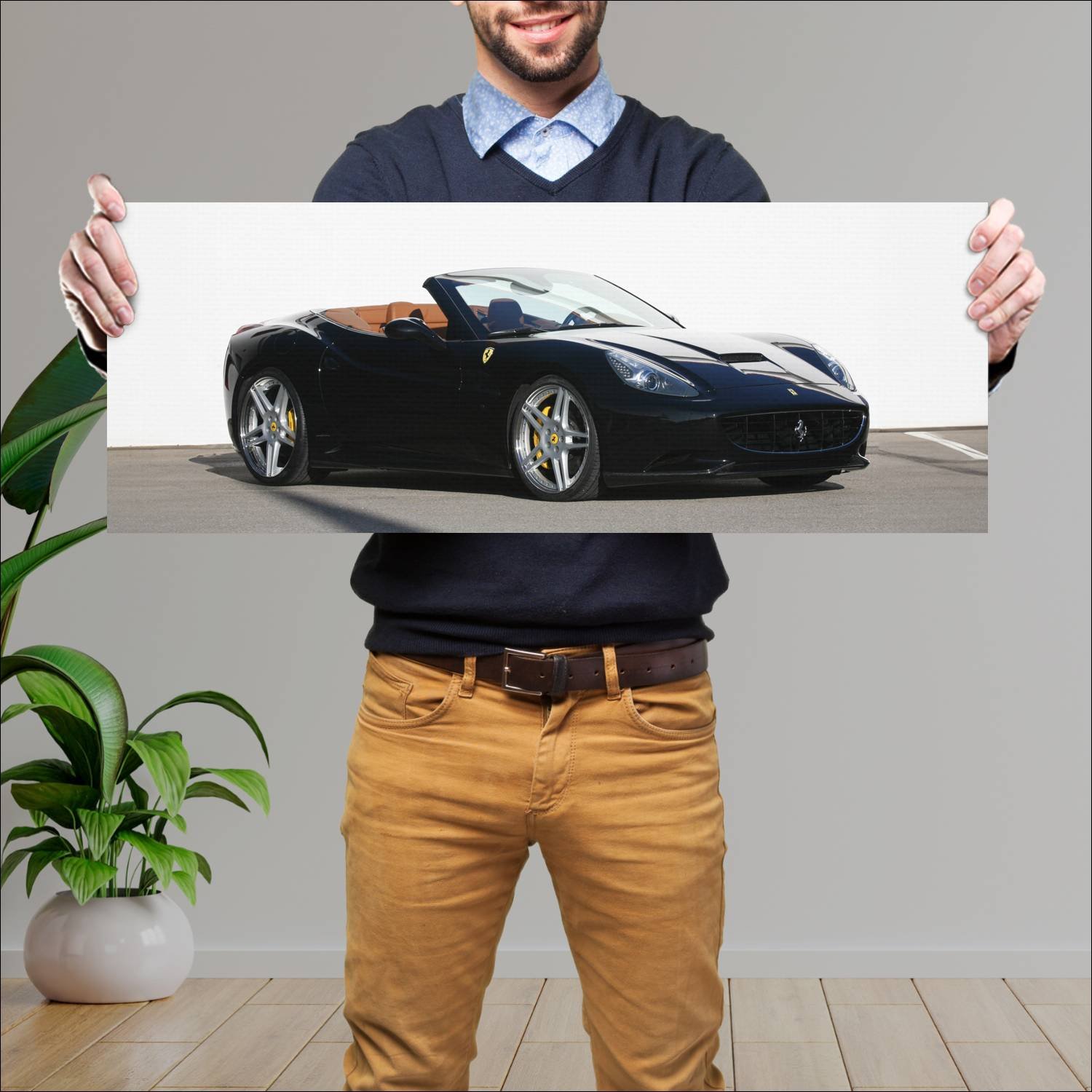 Cuadro grande 30x80cm 2009 ferrari california by n 433 Ferrari