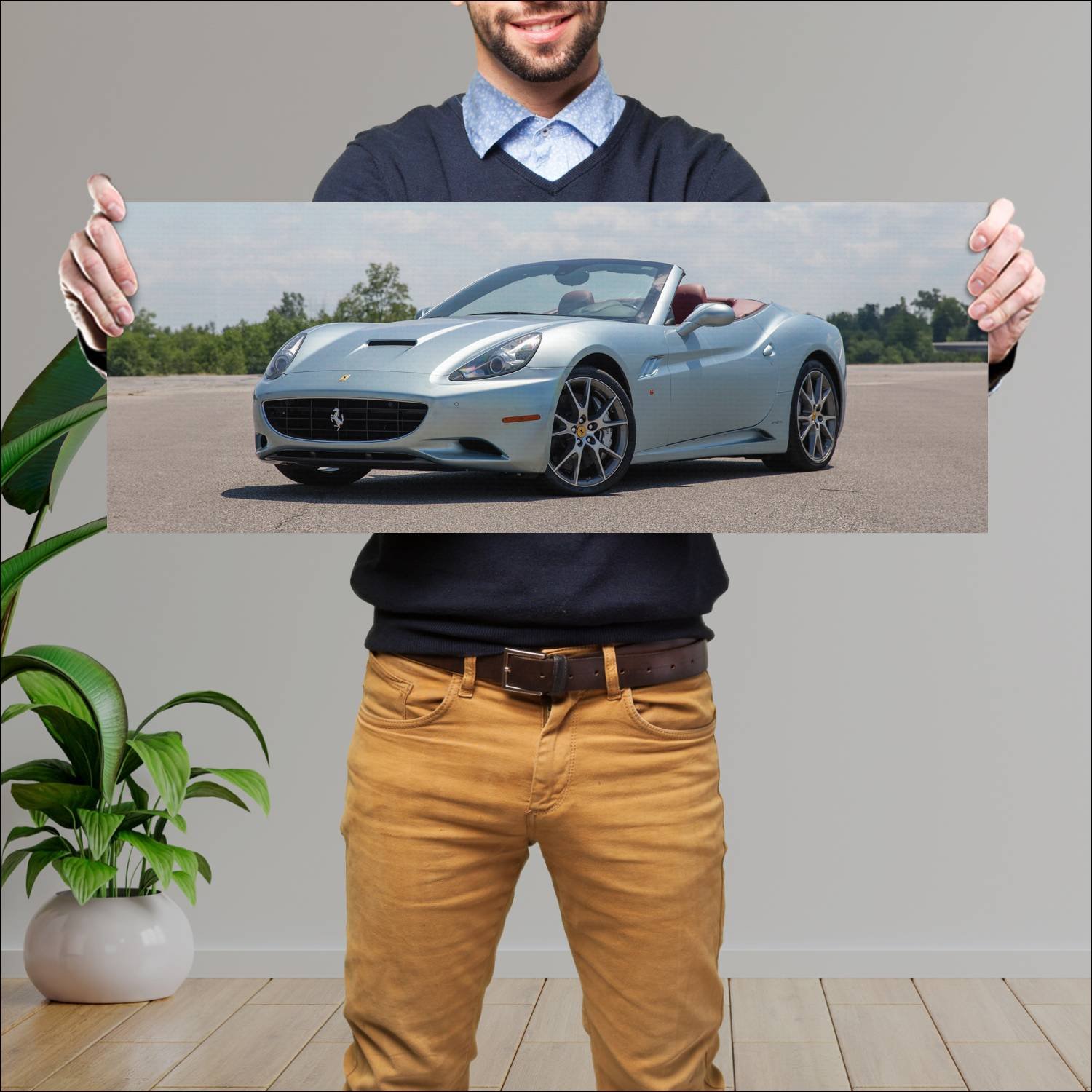 Cuadro grande 30x80cm 2009 ferrari california us 7 436 Ferrari