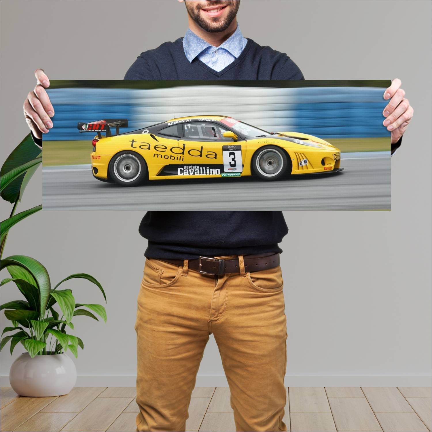 Cuadro grande 30x80cm 2009 ferrari f430 gt auto 439 Ferrari