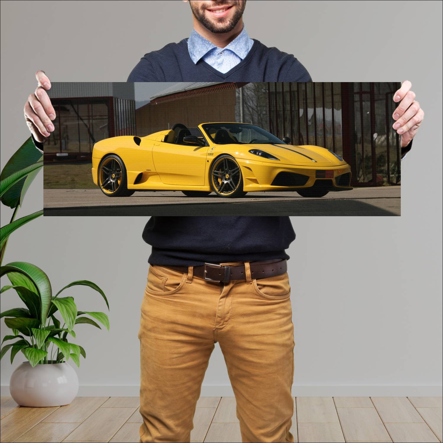 Cuadro grande 30x80cm 2009 ferrari scuderia spider 444 Ferrari