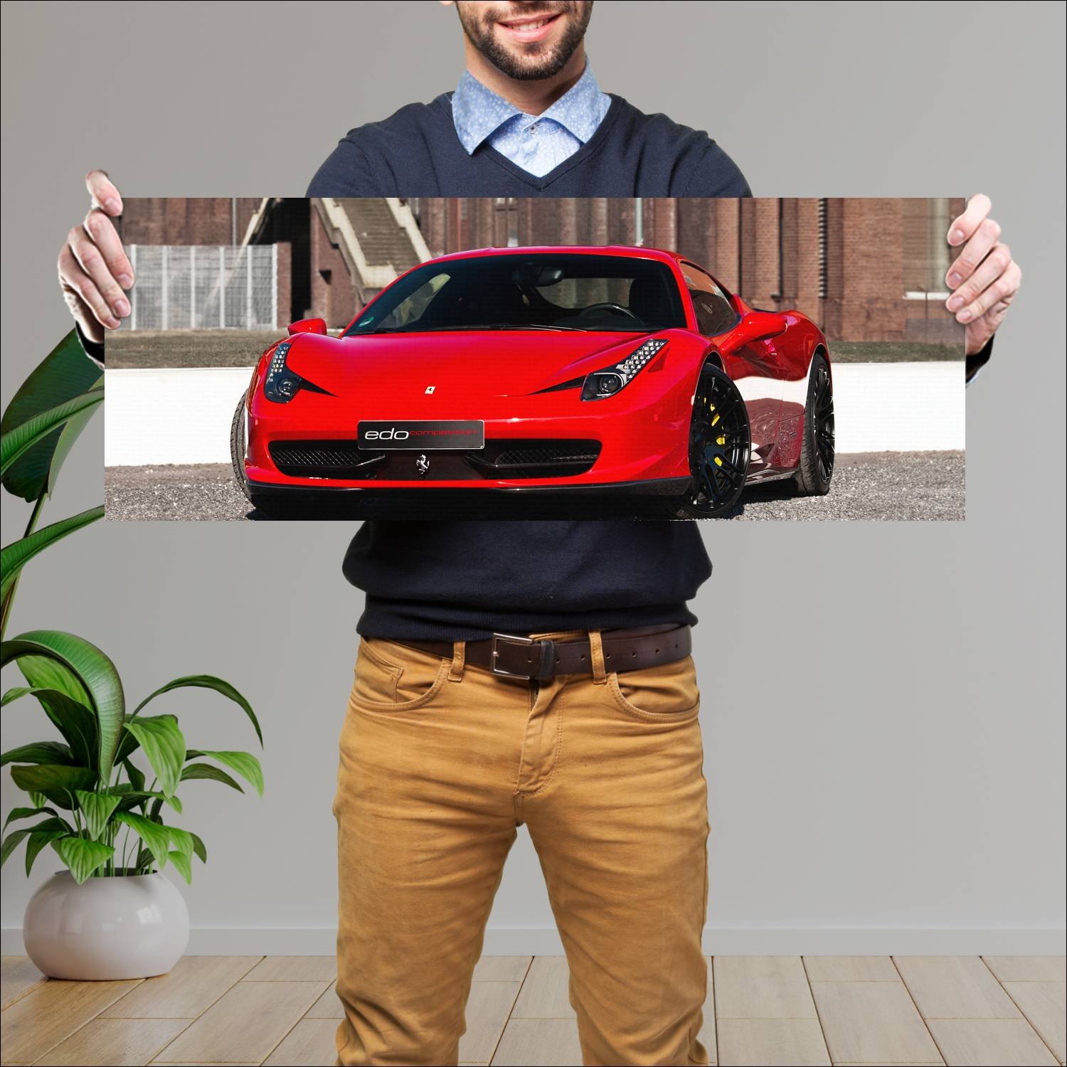 Cuadro grande 30x80cm 2010 ferrari 458 italia by e 447 Ferrari