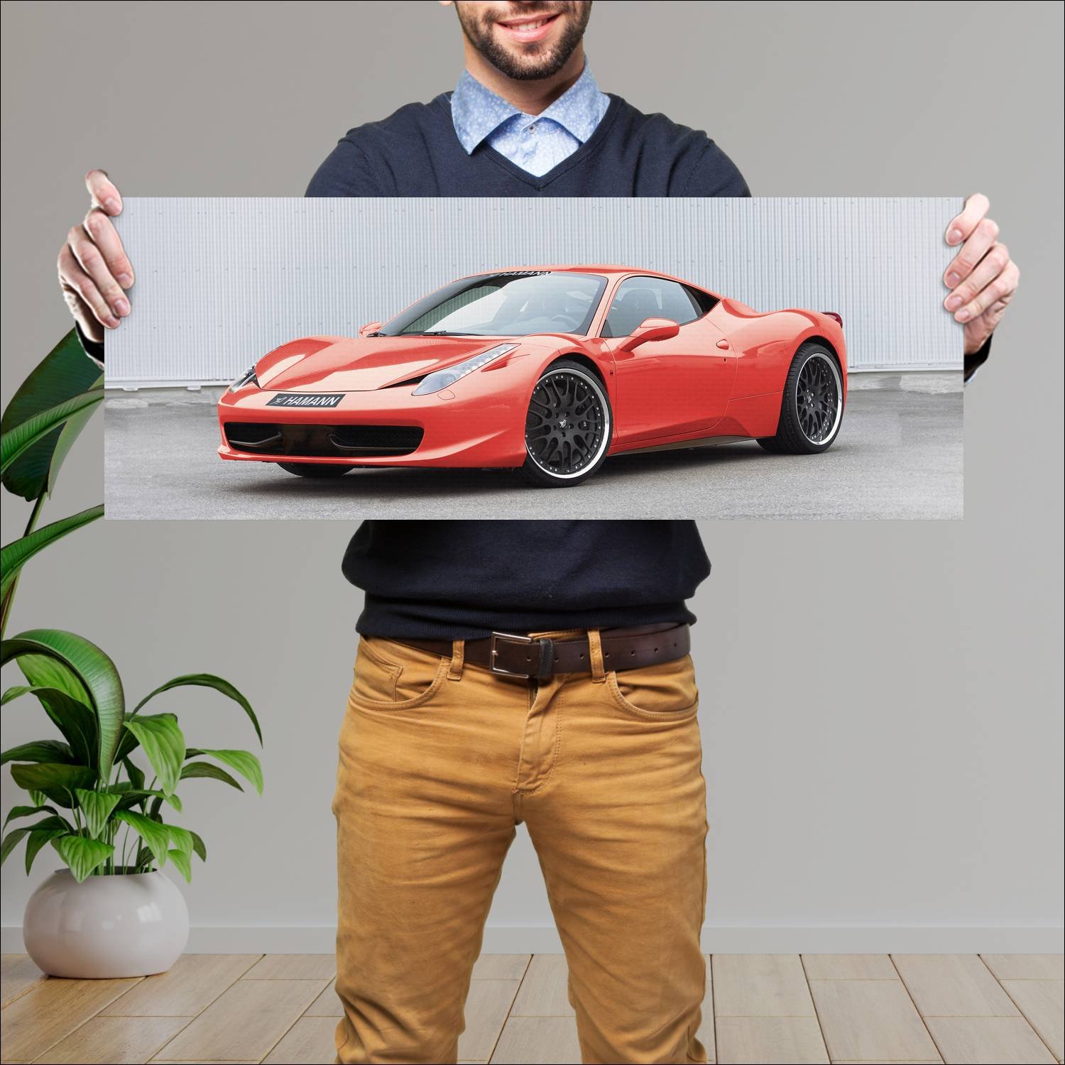 Cuadro grande 30x80cm 2010 ferrari 458 italia by h 448 Ferrari