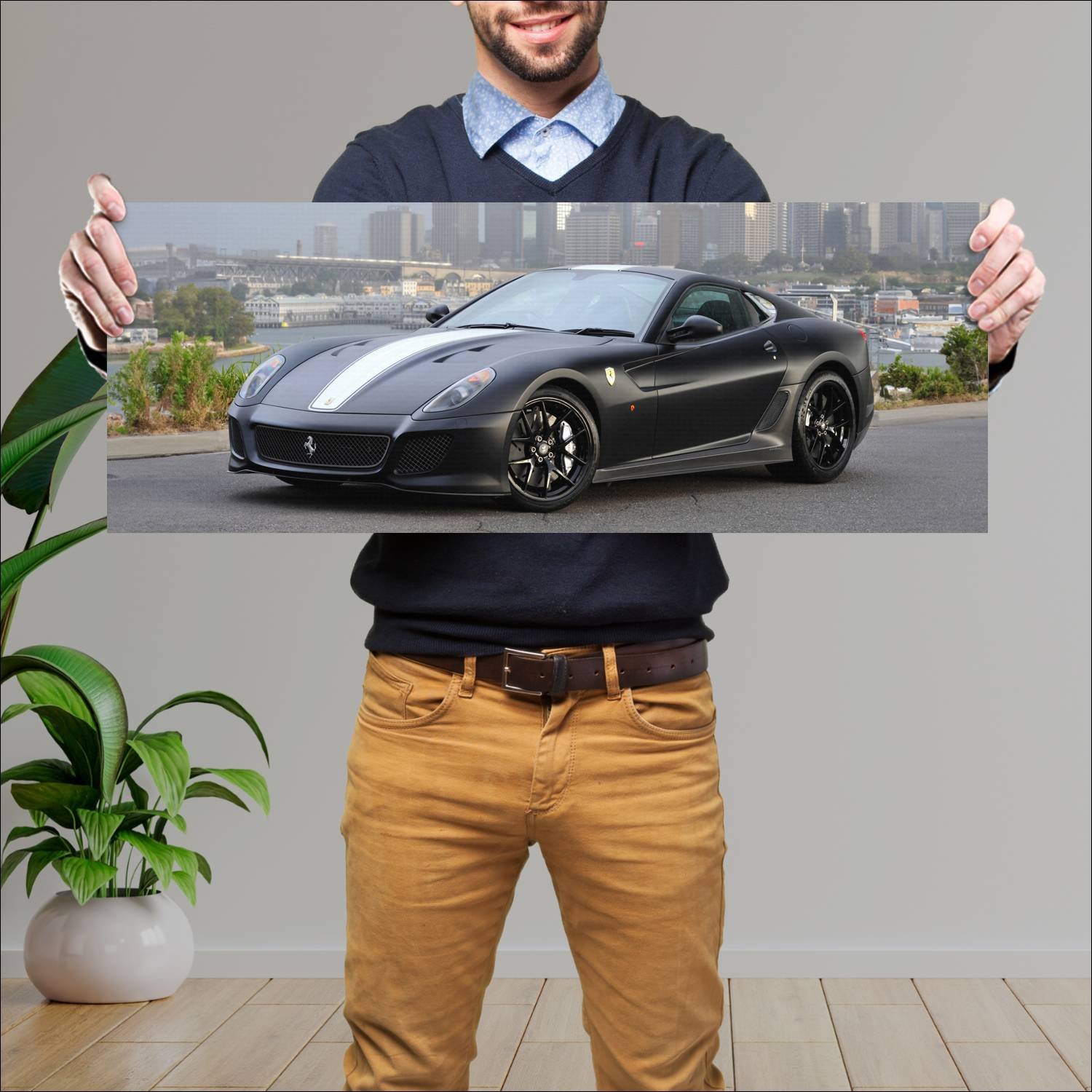 Cuadro grande 30x80cm 2010 ferrari 599 gto au Ferrari