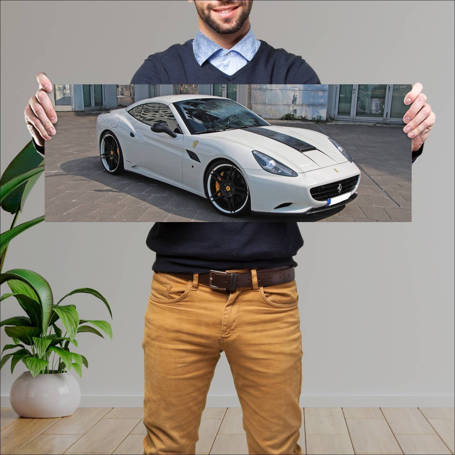 Cuadro grande 30x80cm 2010 ferrari california by a 455 Ferrari