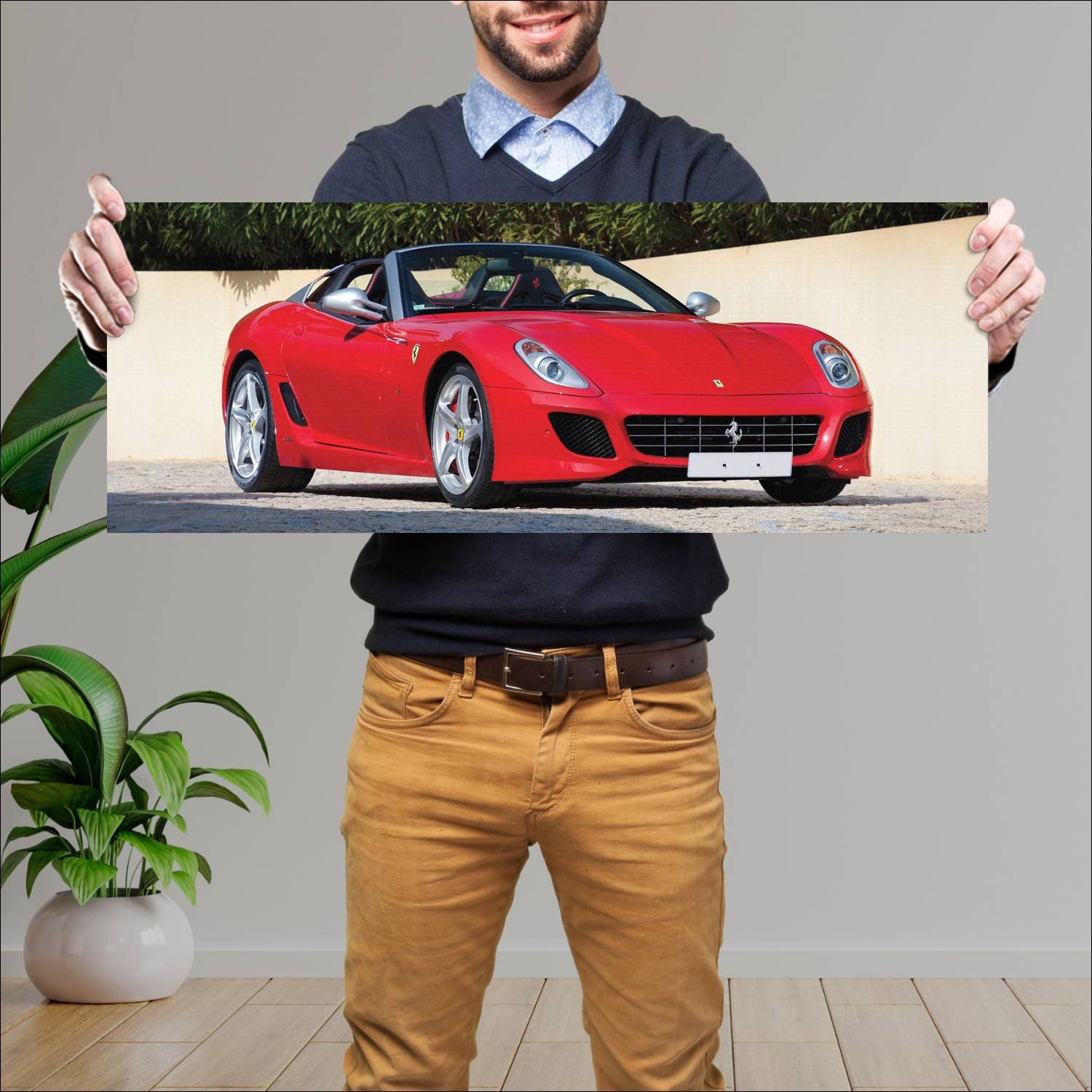 Cuadro grande 30x80cm 2010 ferrari sa aperta auto 459 Ferrari
