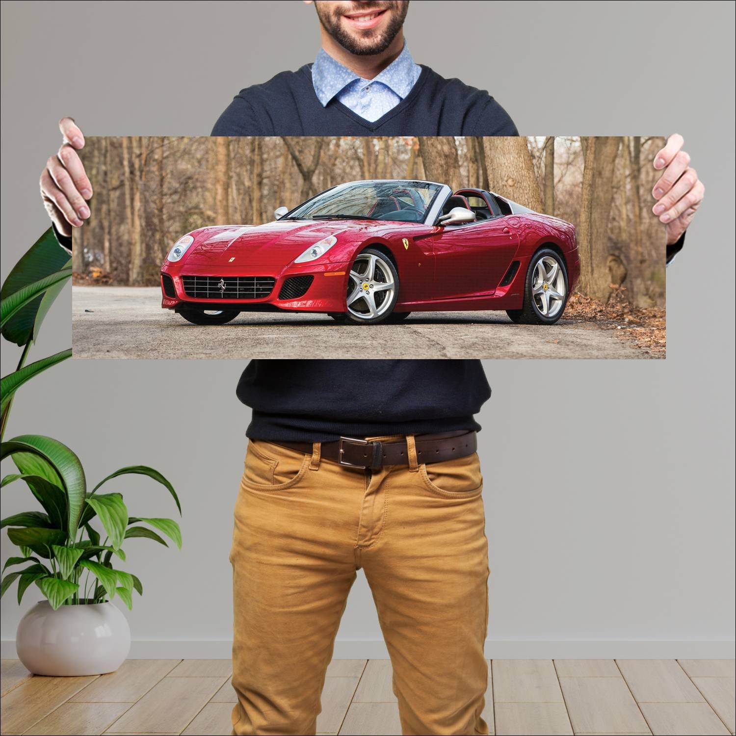 Cuadro grande 30x80cm 2010 ferrari sa aperta us 71 462 Ferrari