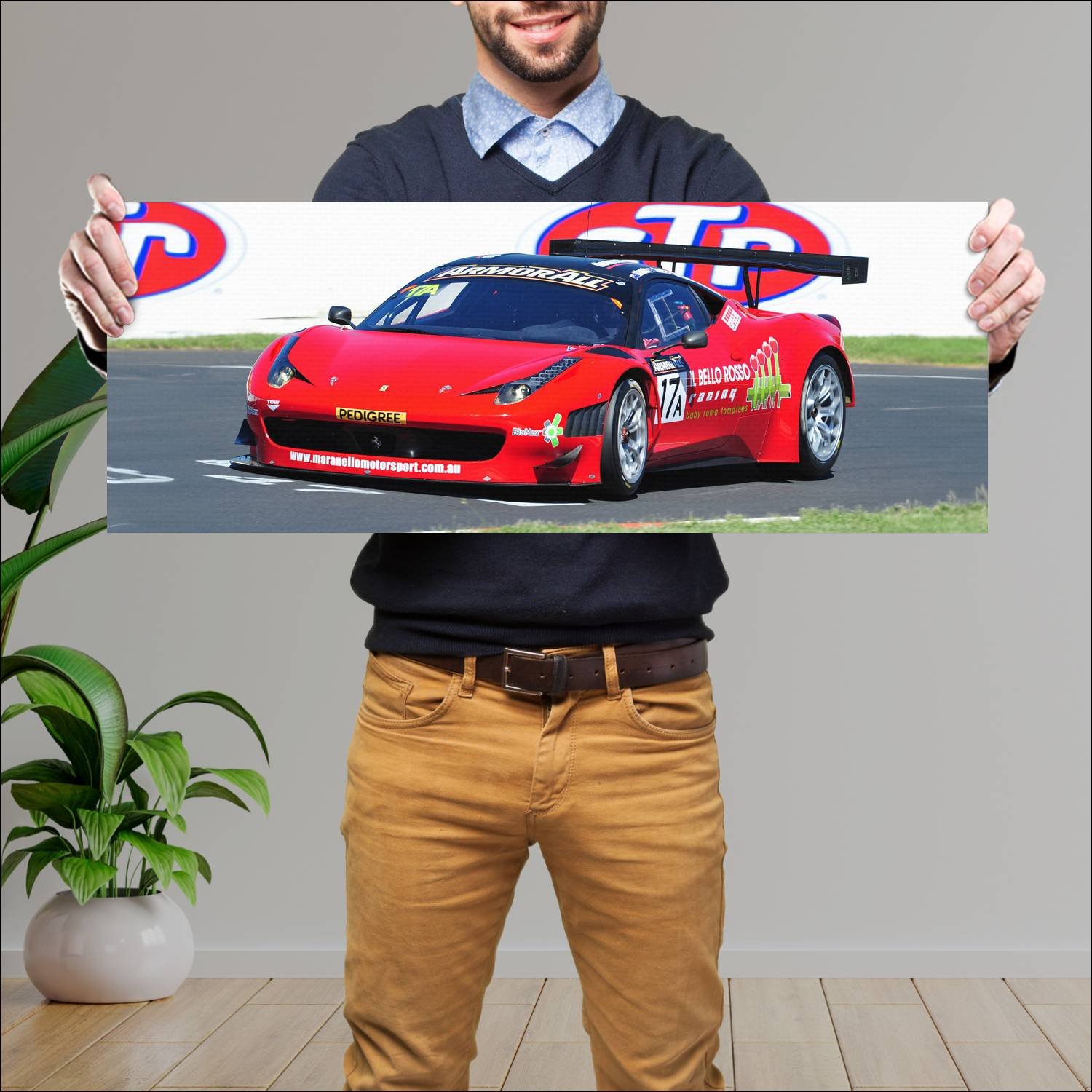 Cuadro grande 30x80cm 2011 ferrari 458 italia gt3 469 Ferrari