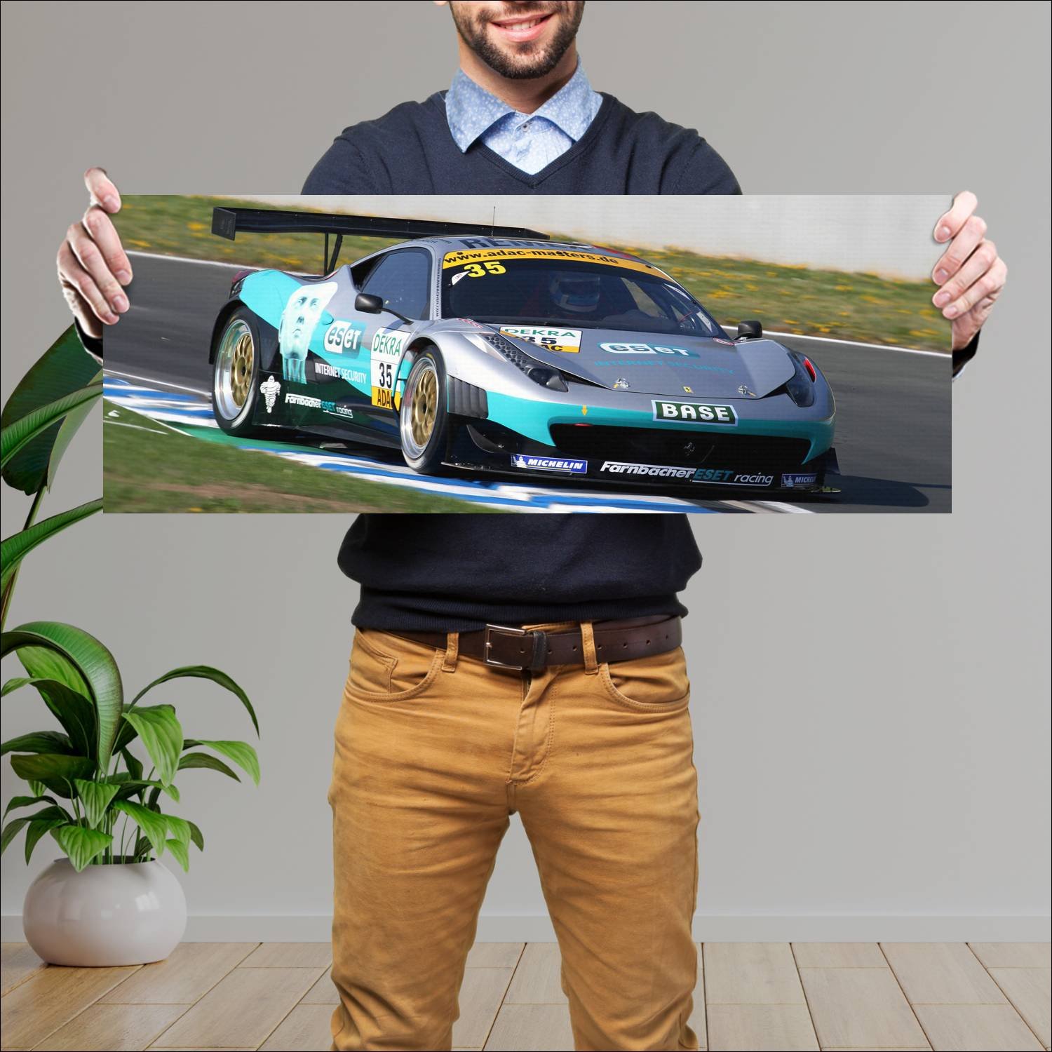 Cuadro grande 30x80cm 2011 ferrari 458 italia gt3 470 Ferrari