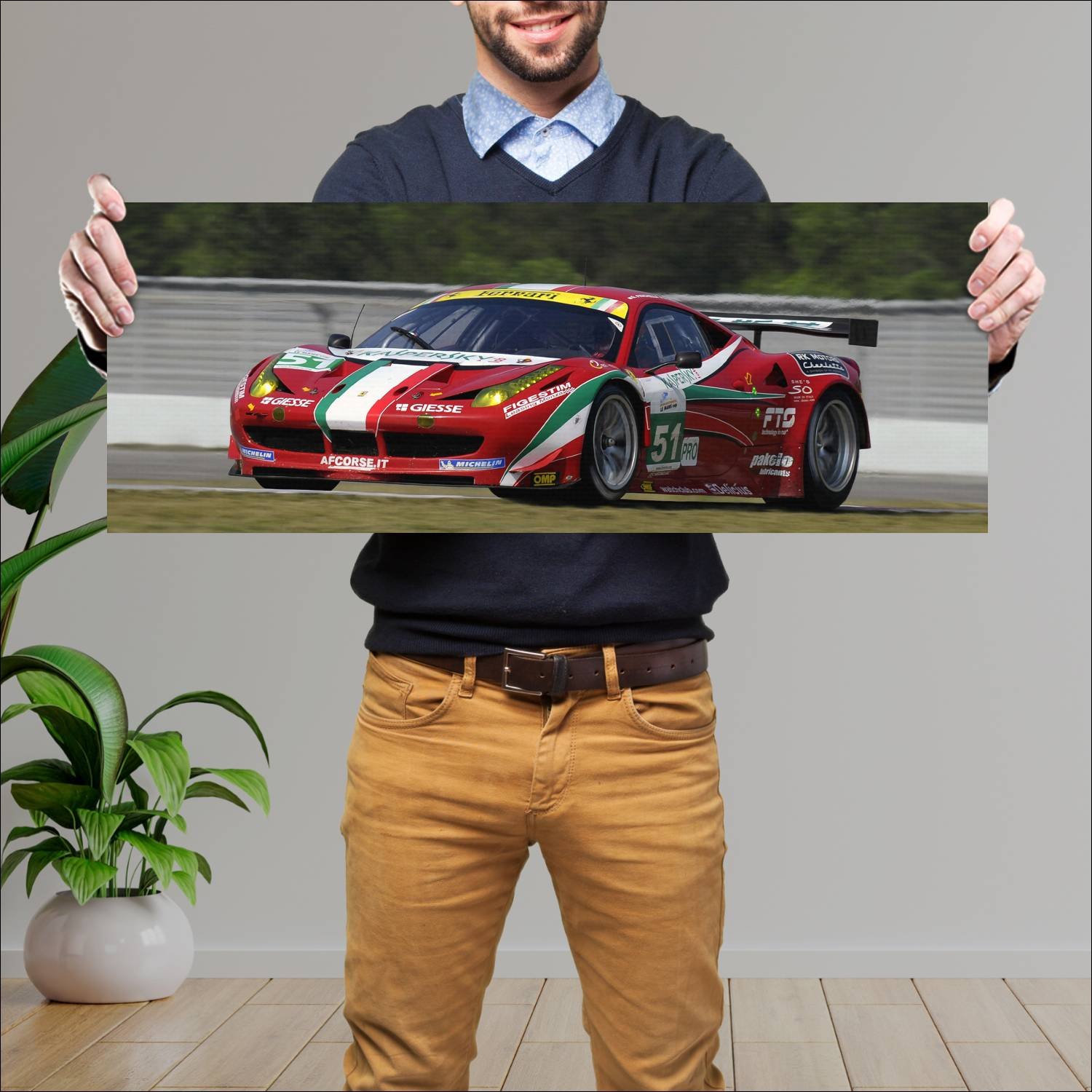 Cuadro grande 30x80cm 2011 ferrari 458 italia gtc 471 Ferrari