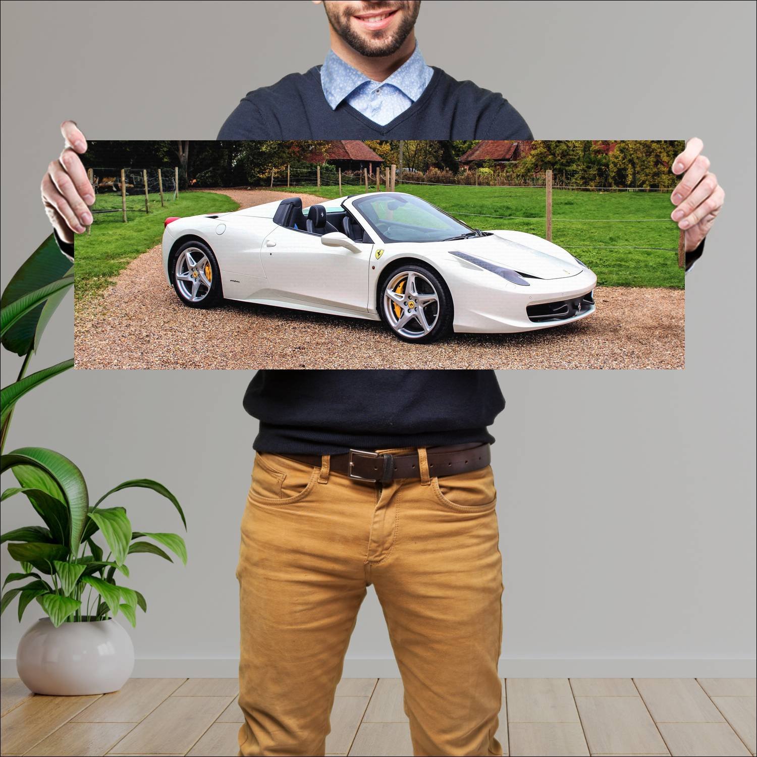 Cuadro grande 30x80cm 2011 ferrari 458 spider uk 7 473 Ferrari