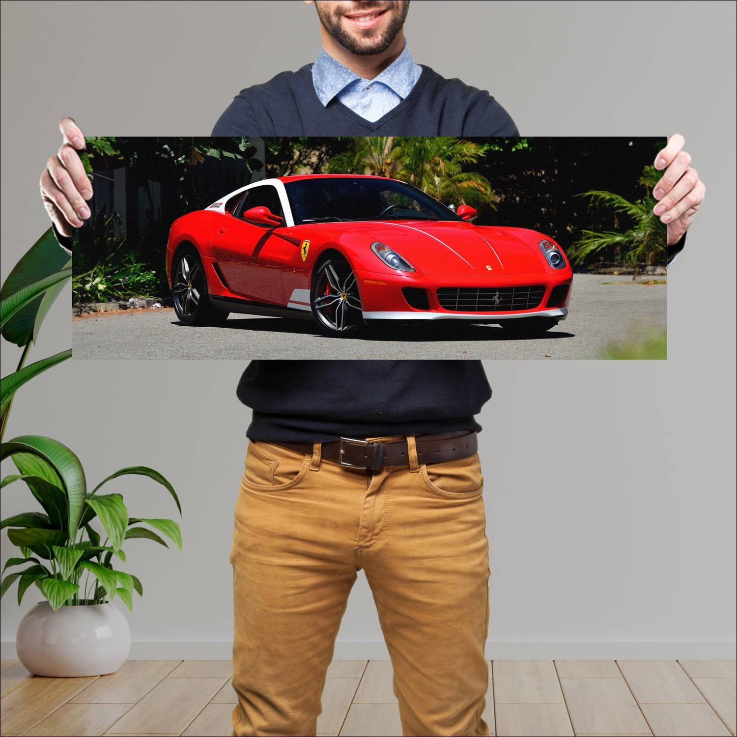 Cuadro grande 30x80cm 2011 ferrari 599 gtb 60f1 us 475 Ferrari