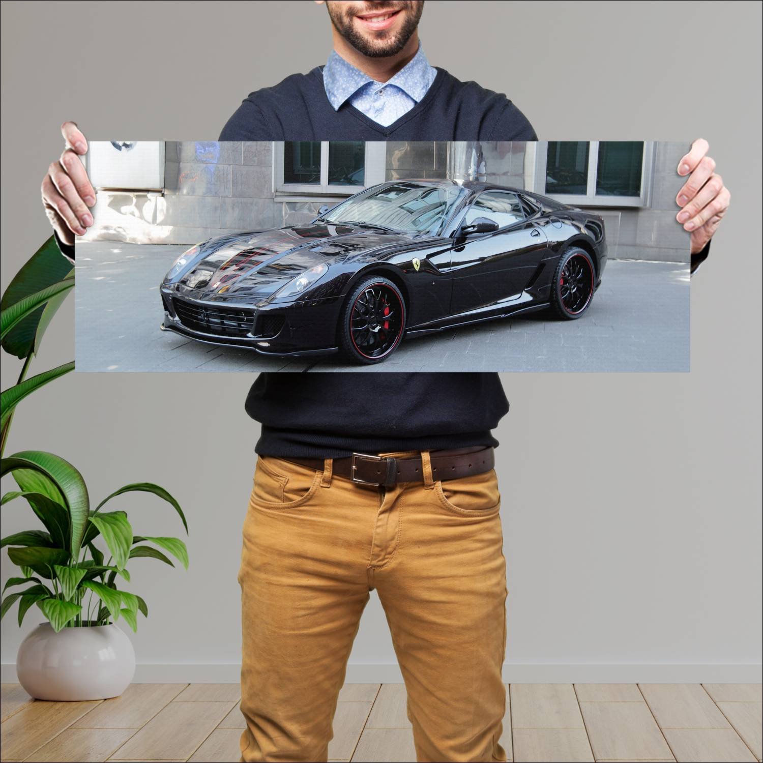 Cuadro grande 30x80cm 2011 ferrari 599 gtb fiorano 476 Ferrari