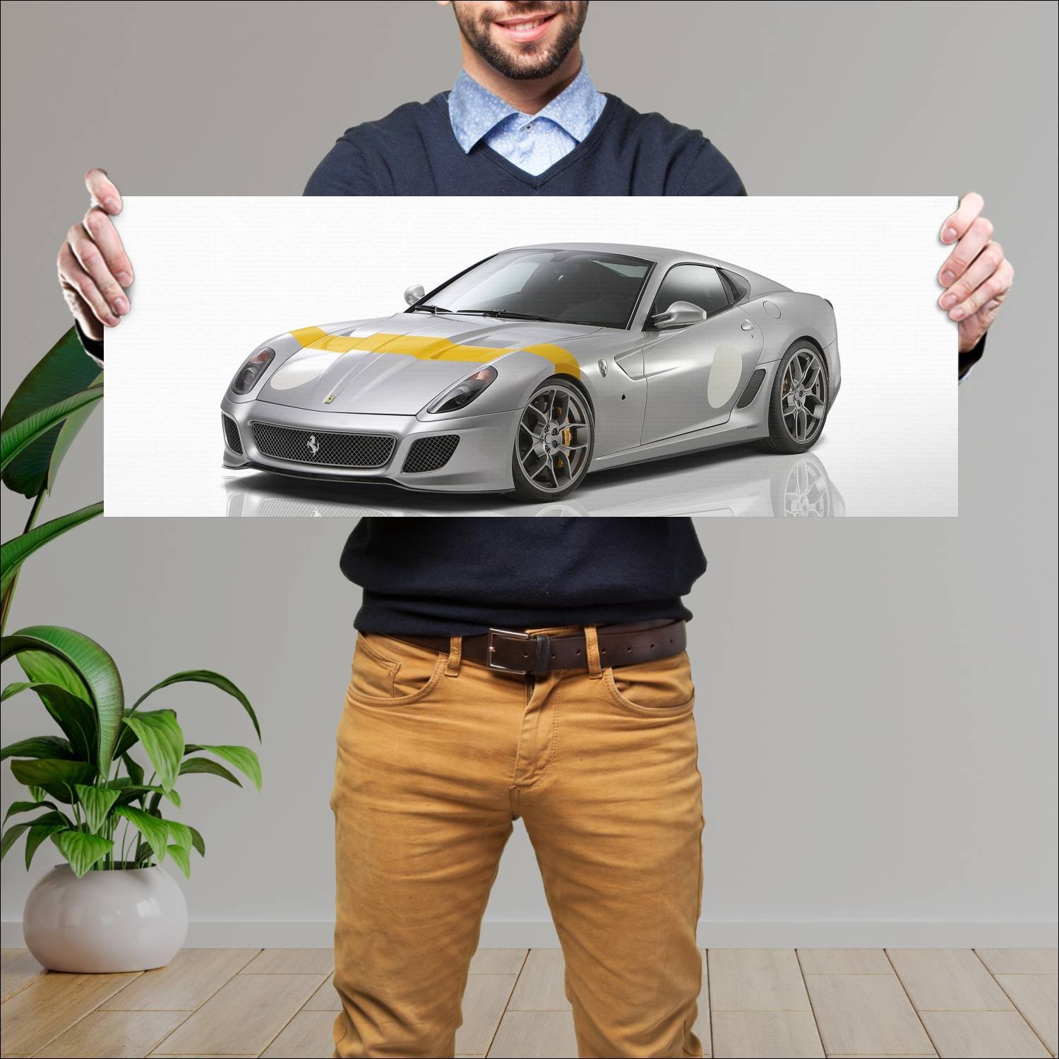 Cuadro grande 30x80cm 2011 ferrari 599 gto by novi 477 Ferrari