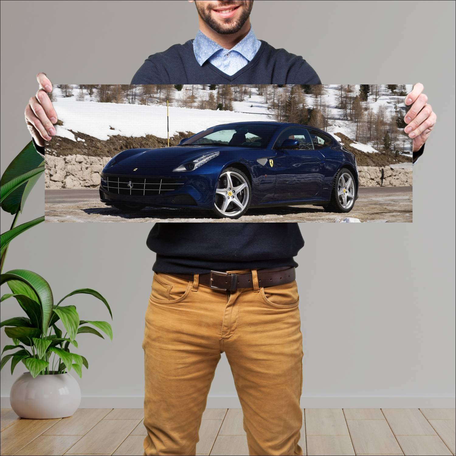 Cuadro grande 30x80cm 2011 ferrari ff auto 478 Ferrari