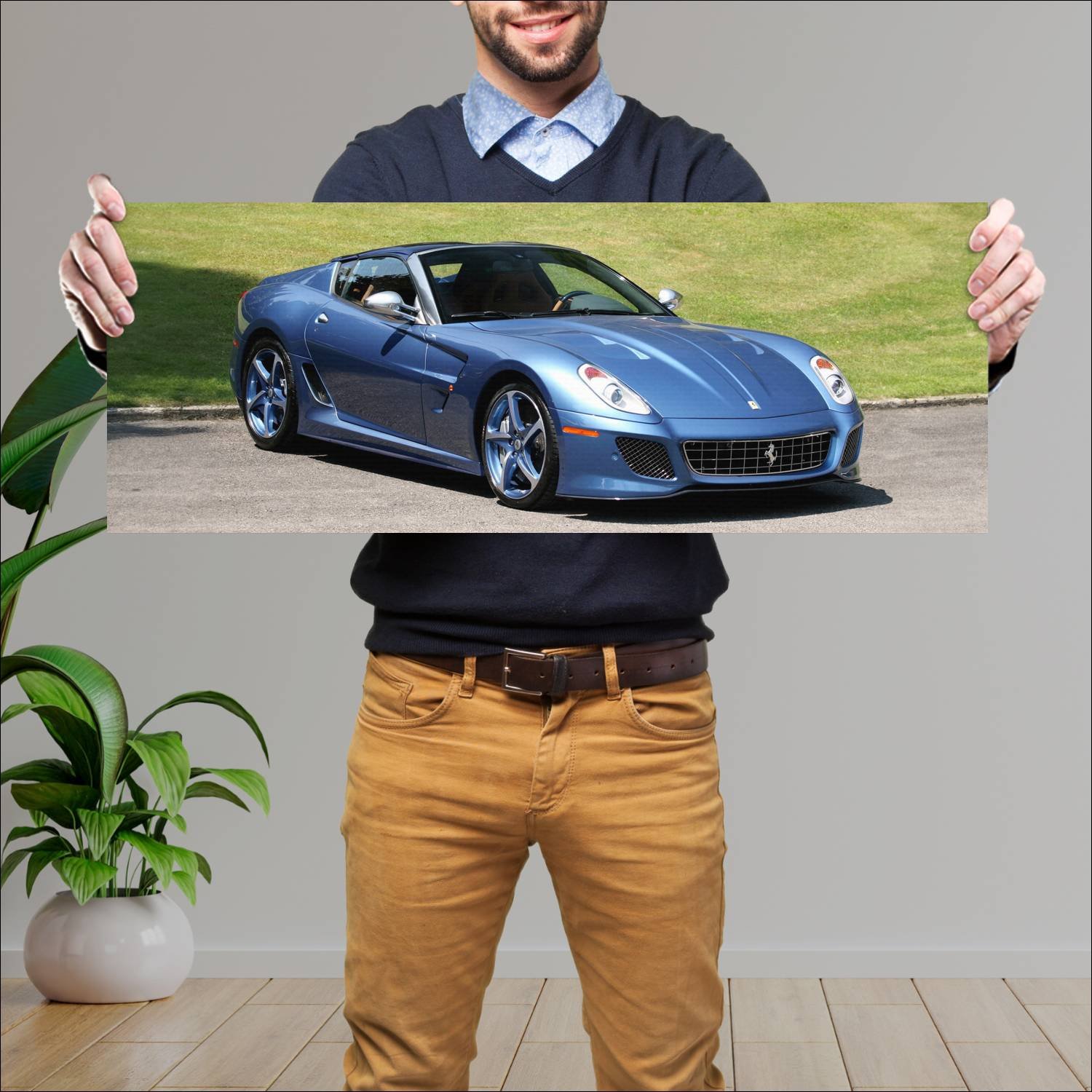 Cuadro grande 30x80cm 2011 ferrari superamerica 45 483 Ferrari