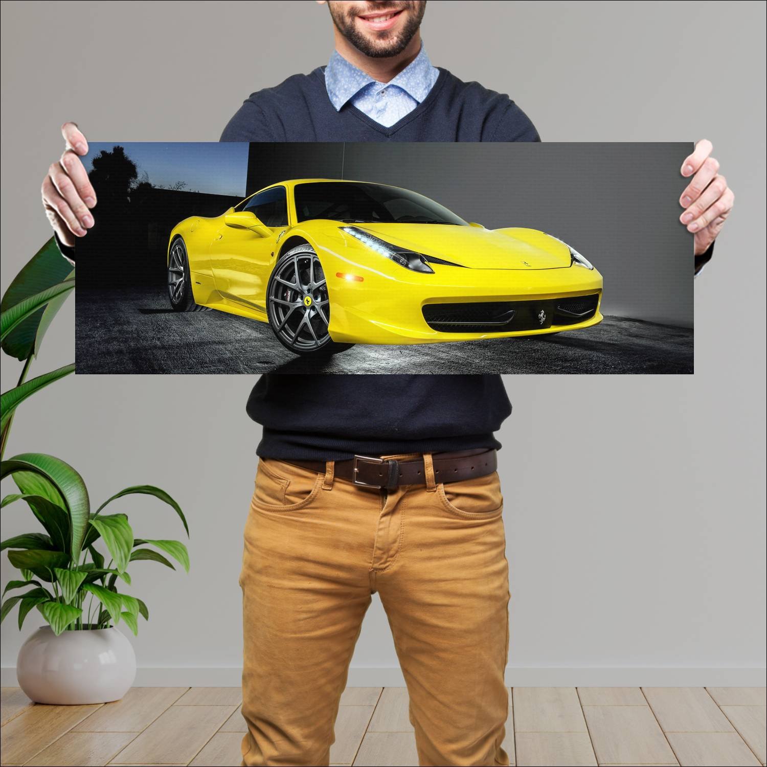 Cuadro grande 30x80cm 2012 ferrari 458 italia by v 488 Ferrari
