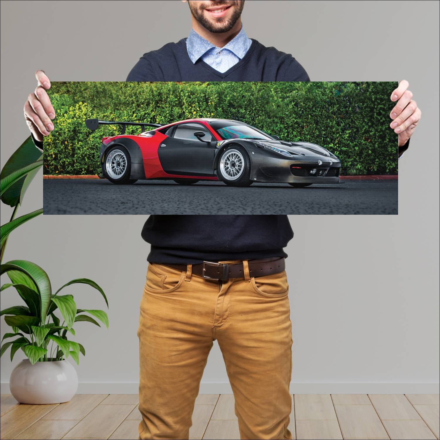 Cuadro grande 30x80cm 2012 ferrari 458 italia gtd 489 Ferrari