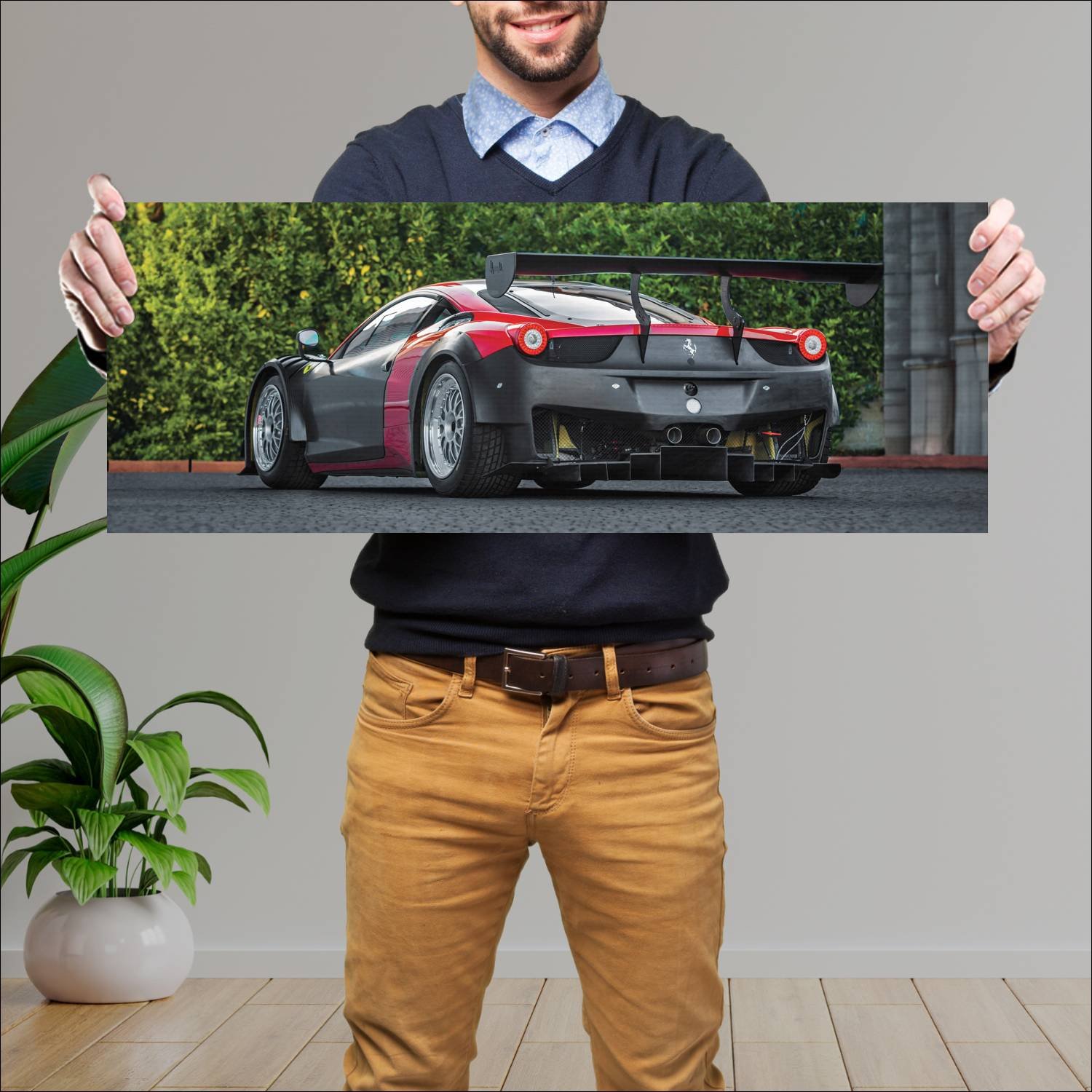 Cuadro grande 30x80cm 2012 ferrari 458 italia gtd 490 Ferrari