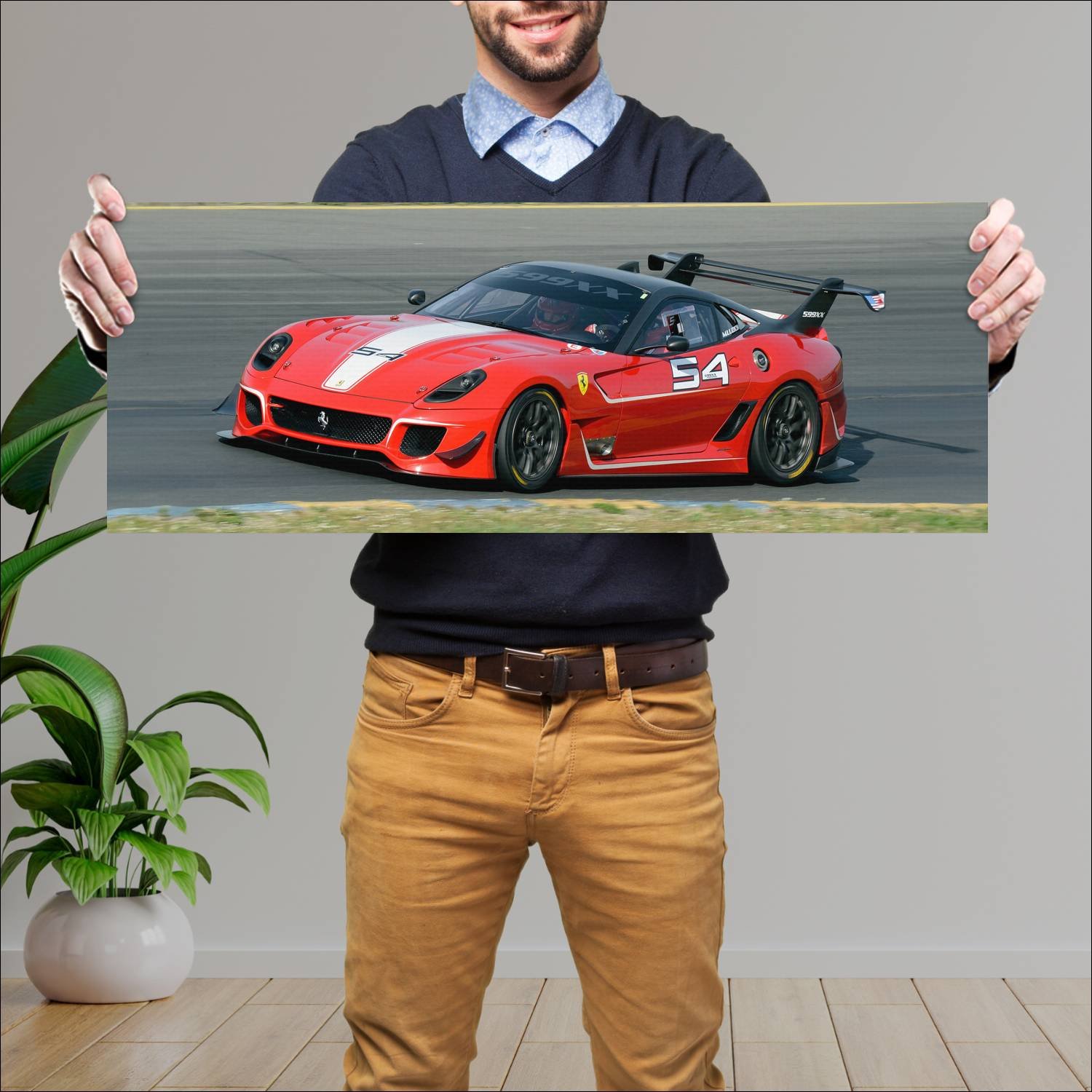 Cuadro grande 30x80cm 2012 ferrari 599xx evoluzion 496 Ferrari
