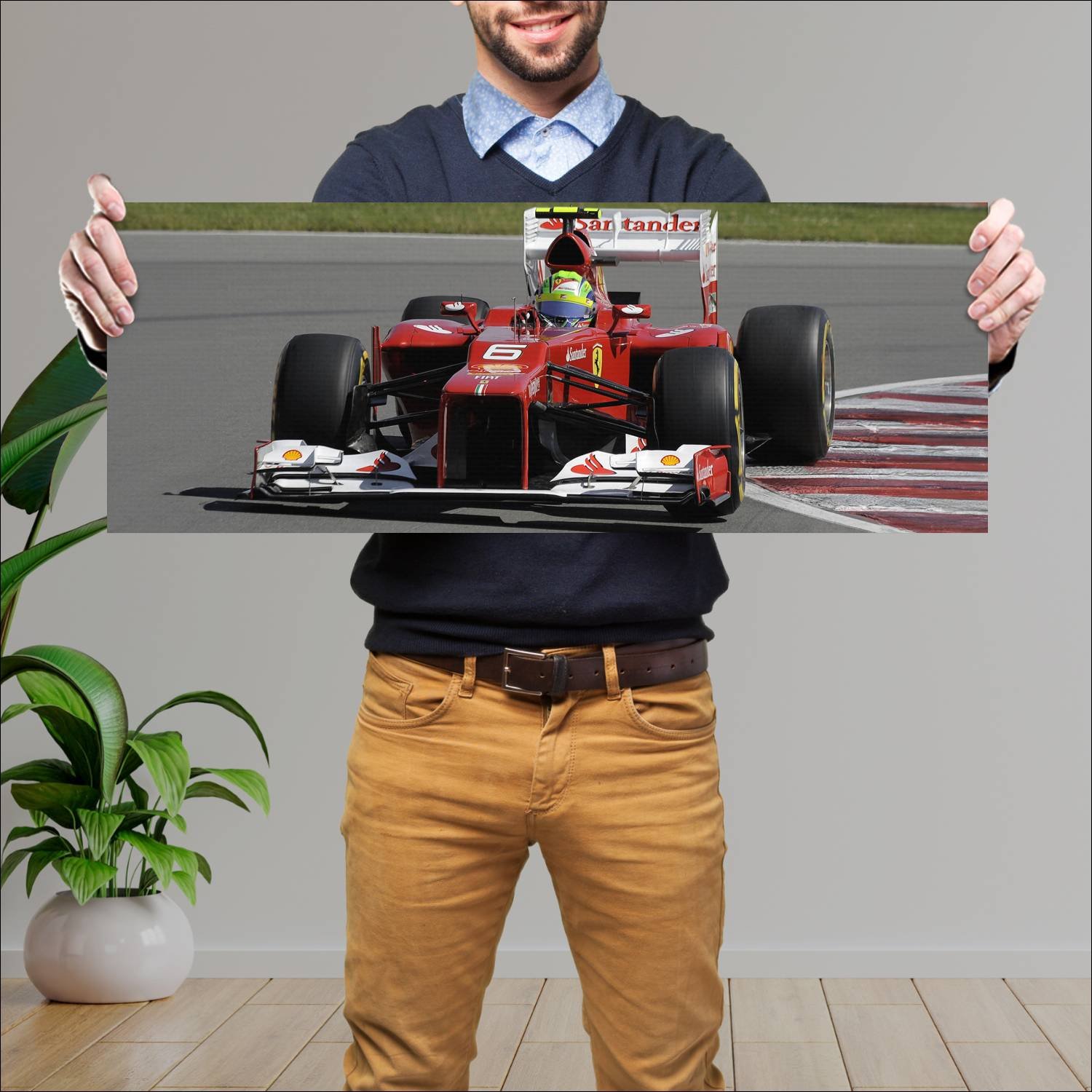 Cuadro grande 30x80cm 2012 ferrari f2012 auto 509 Ferrari