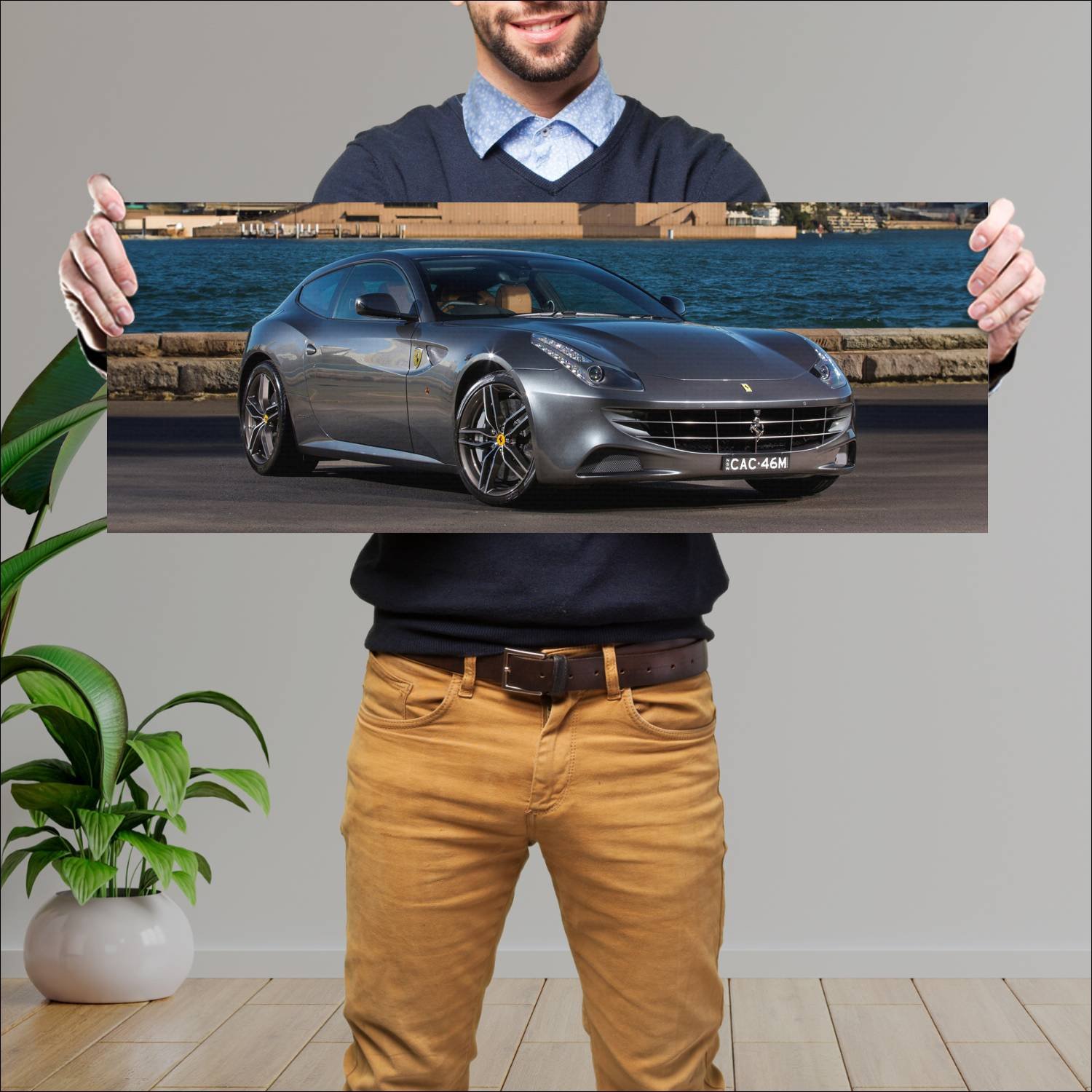 Cuadro grande 30x80cm 2012 ferrari ff au auto 510 Ferrari