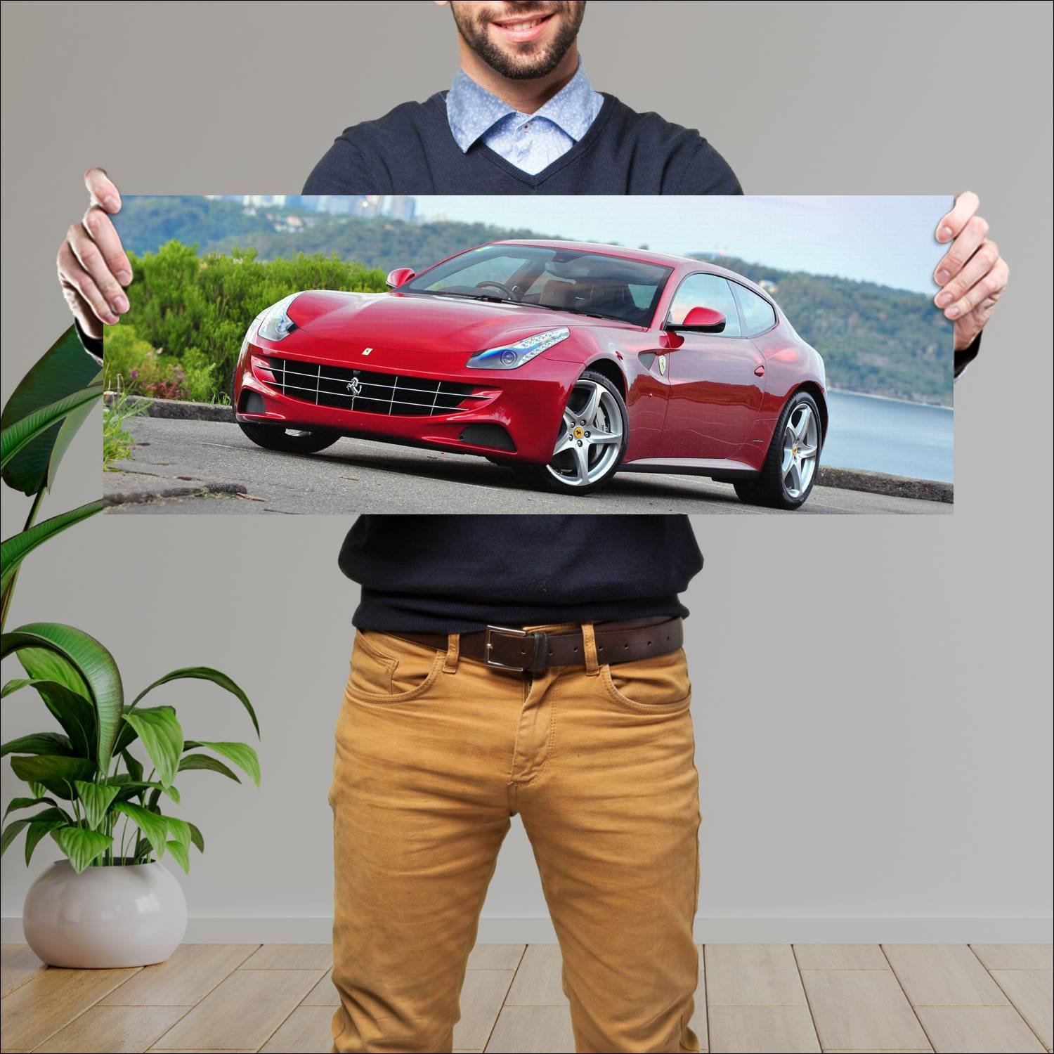 Cuadro grande 30x80cm 2012 ferrari ff au auto 511 Ferrari